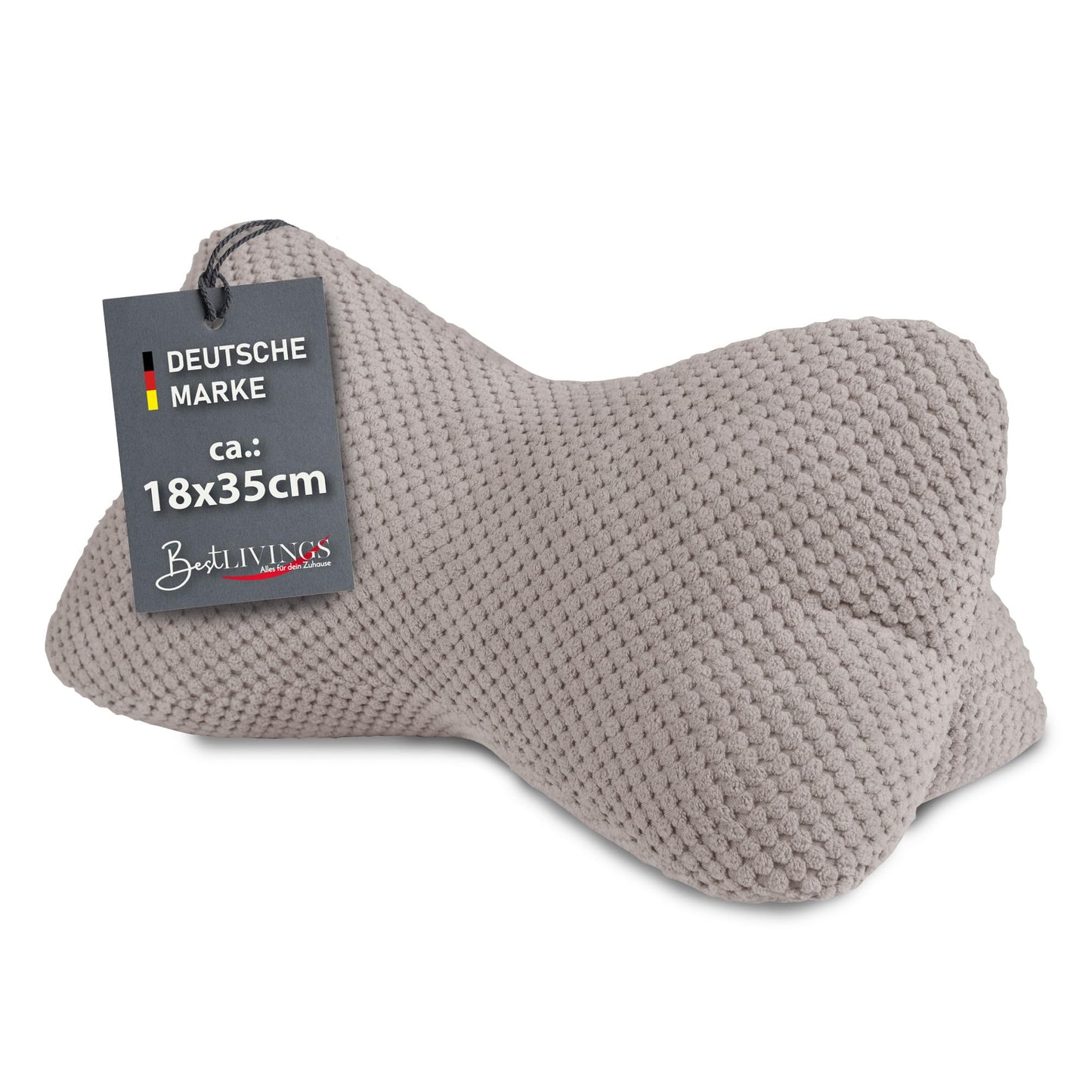 Ergonomischer Leseknochen für Nacken- und Lendenstütze, Taupe
