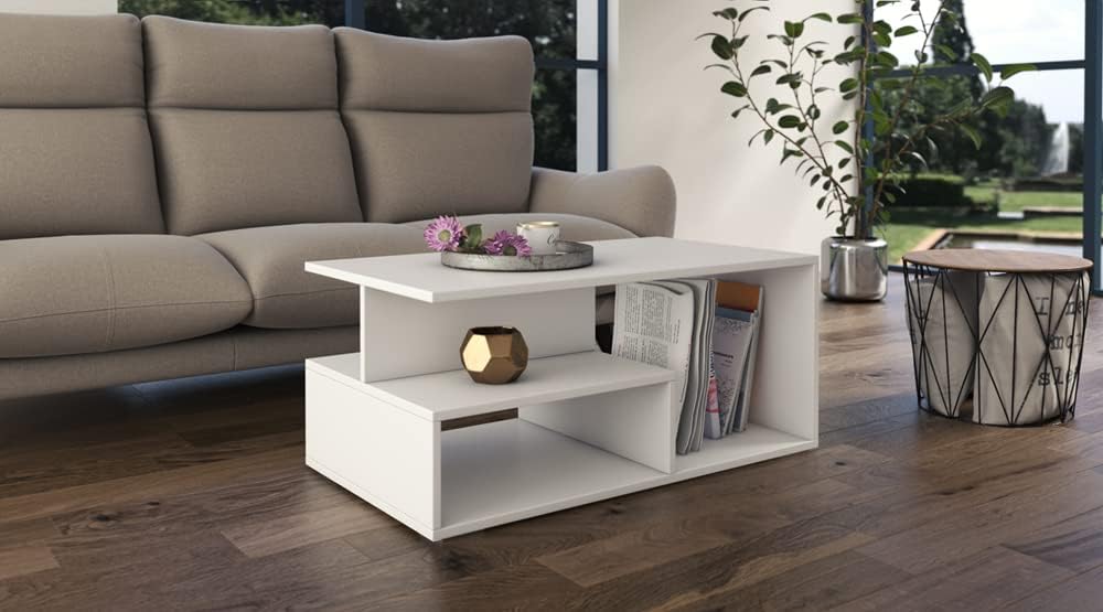 Moderner Couchtisch, 1. Weiss