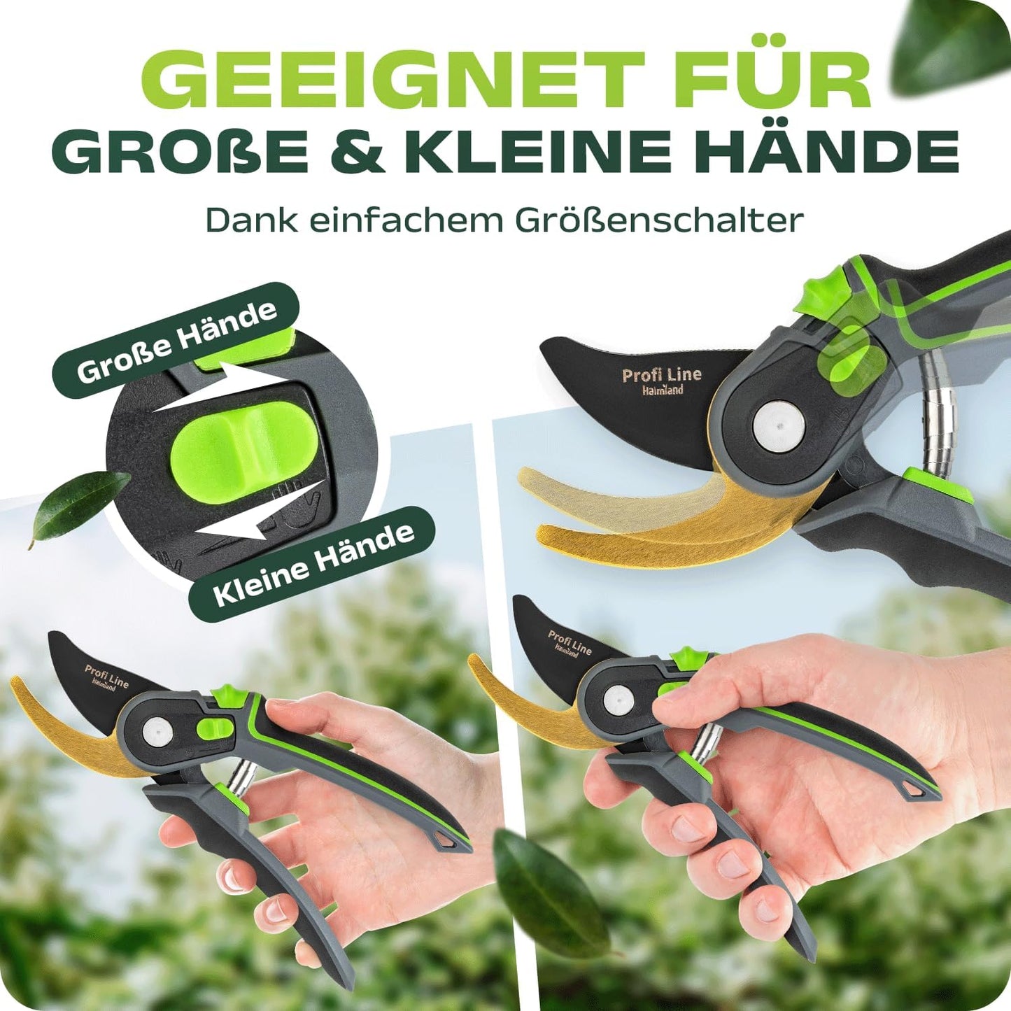 Bypass Gartenschere, Grün