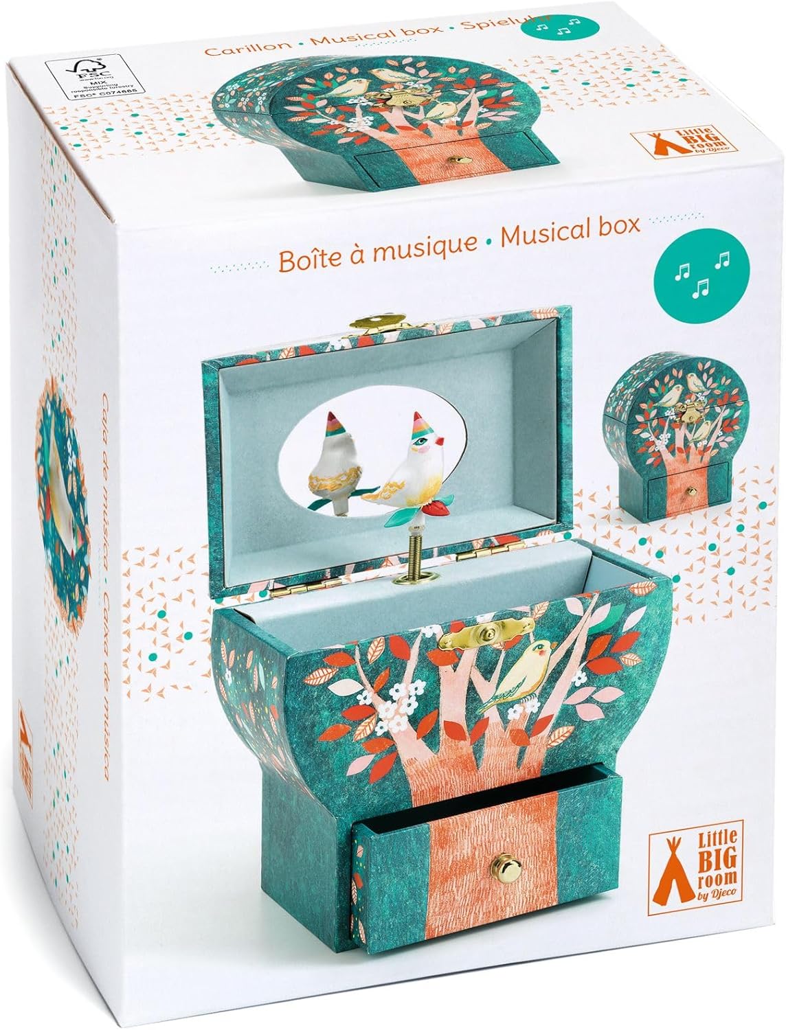 Musikspieldose Vogel, Nachtgesang