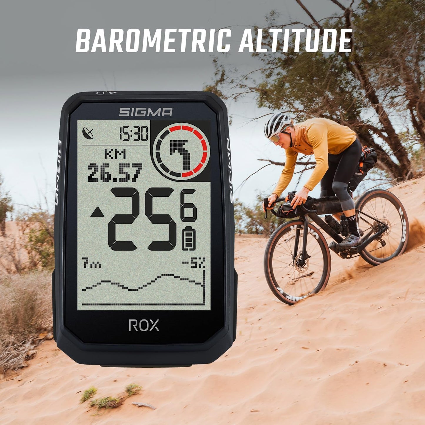 Fahrradcomputer ROX 4.0 mit 30 Funktionen, Basic Schwarz