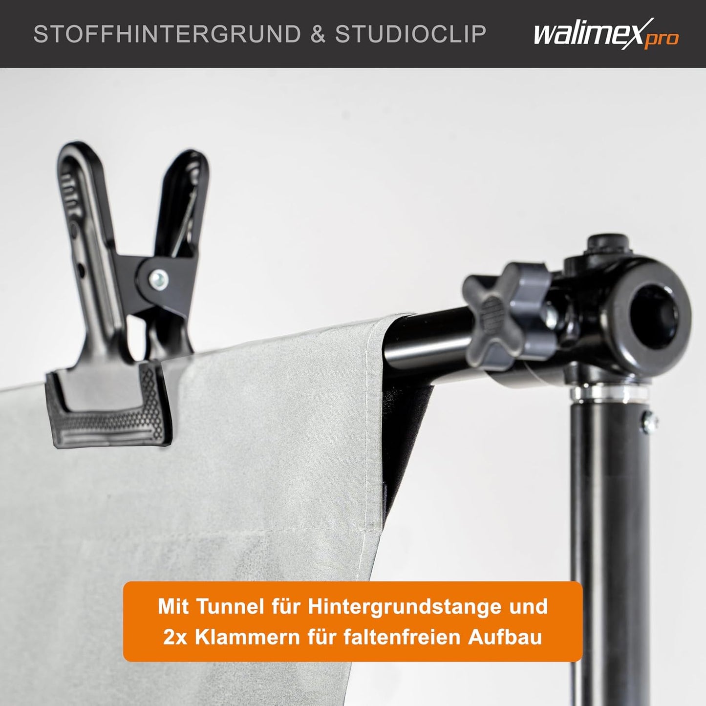 Fotostudio-Set mit LED-Lampen & Hintergrundsystem, Octaboxen Weiss