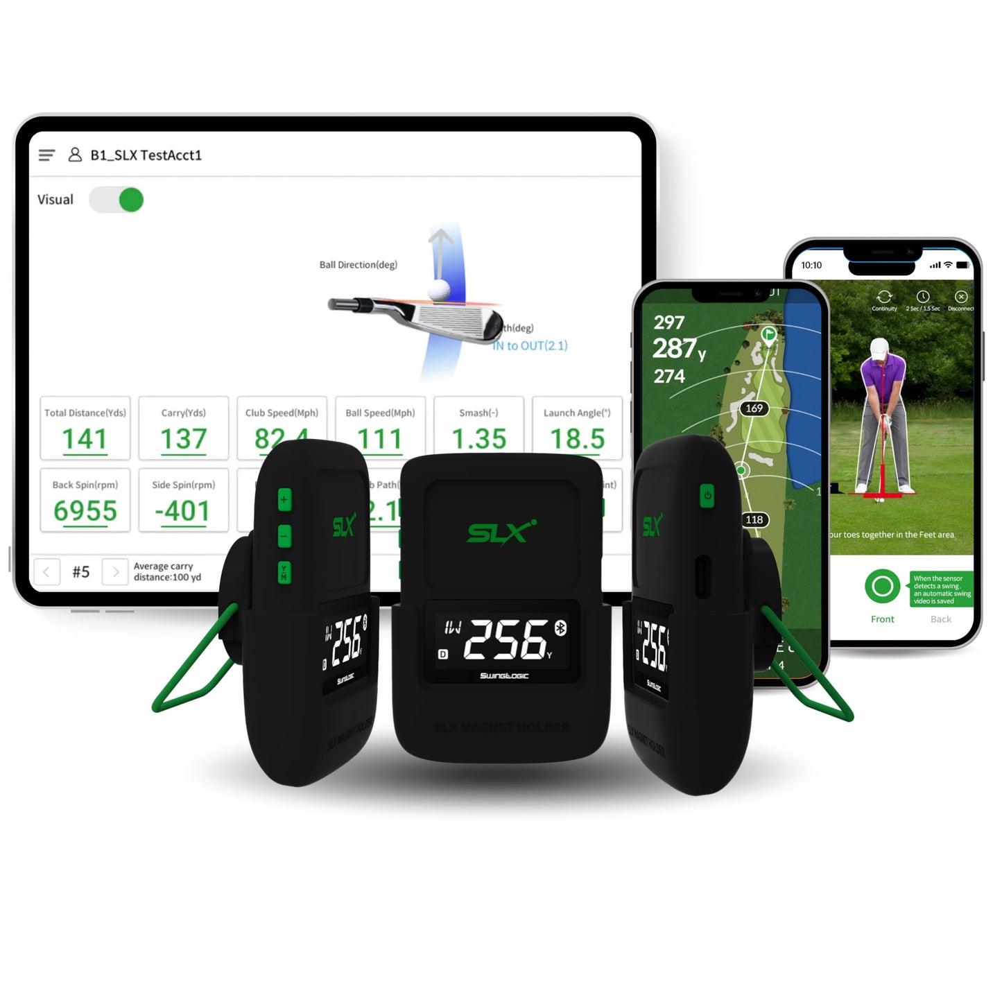 SLX Hybrid Mini Golf-Launch-Monitor mit App-Unterstützung