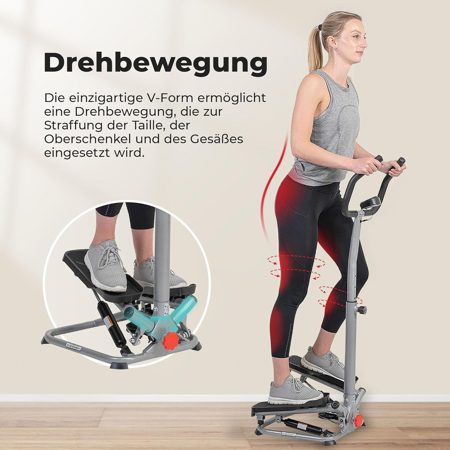 Stair Stepper mit Lenker und LCD-Monitor, Classic Twist with HandleBar