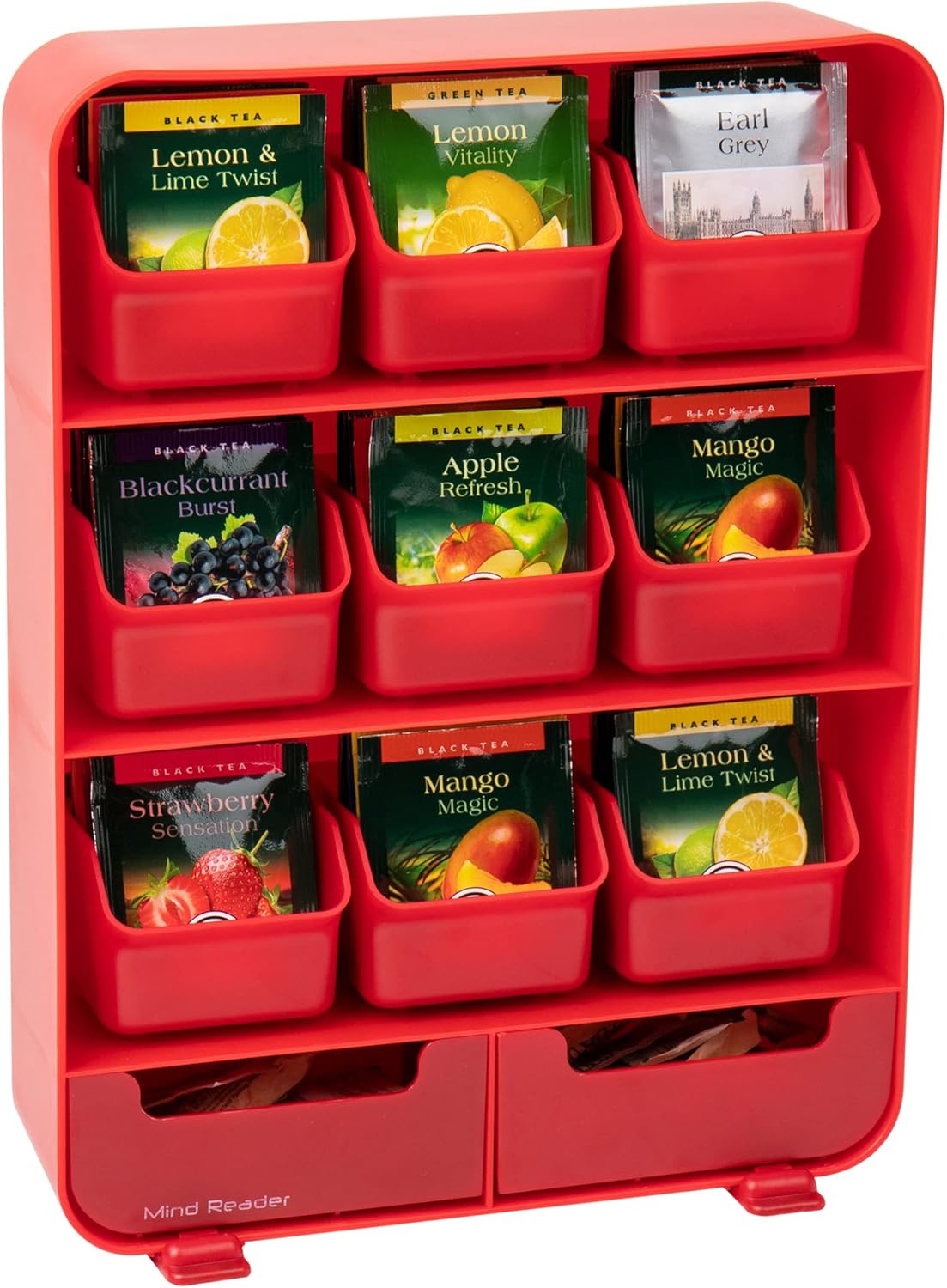 TBORG-RED Teebeutel-Organizer, Rot