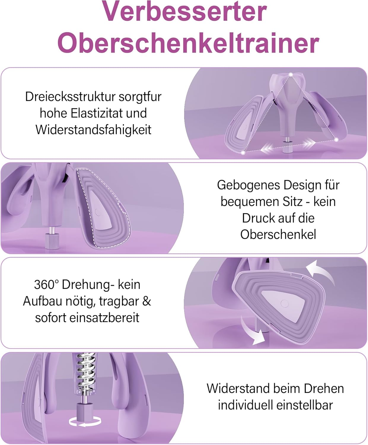 Oberschenkel- und Beckenbodentrainer, Violett