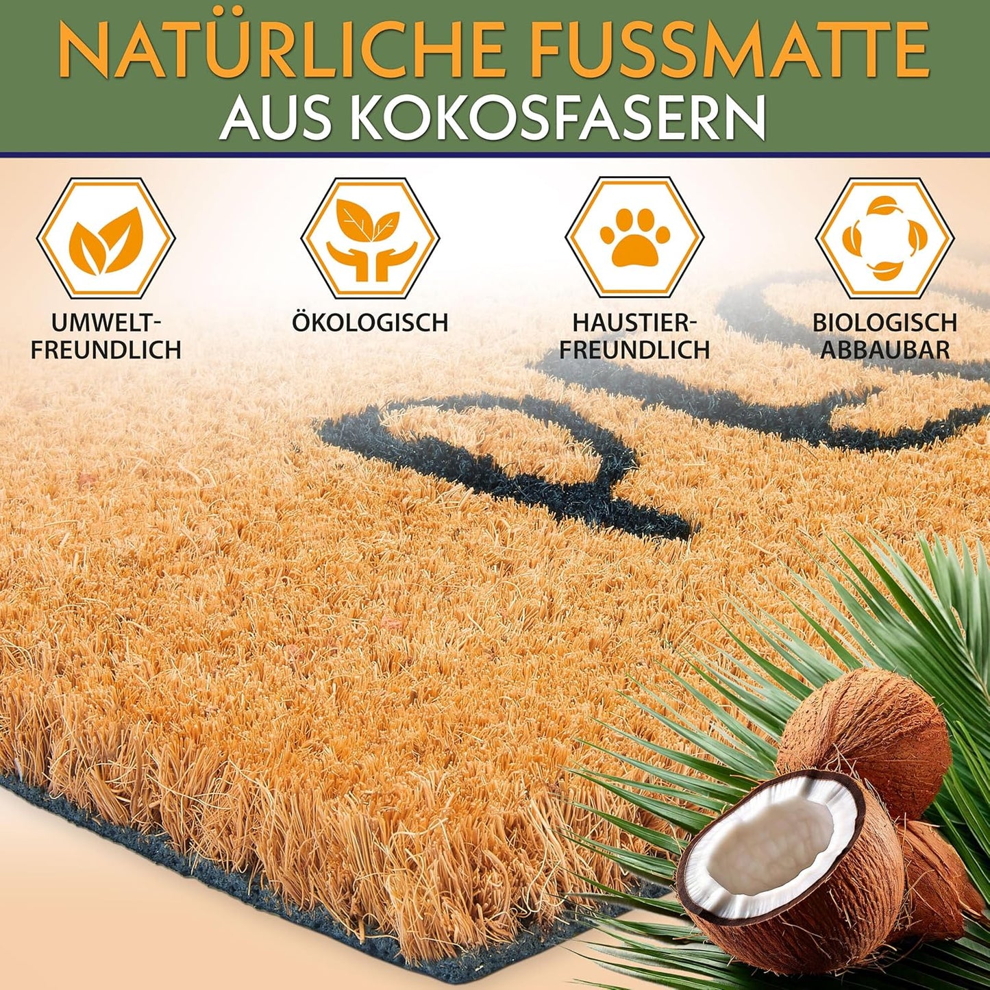 Antirutsch Fussmatte, Cats Welcome - People Tolerated