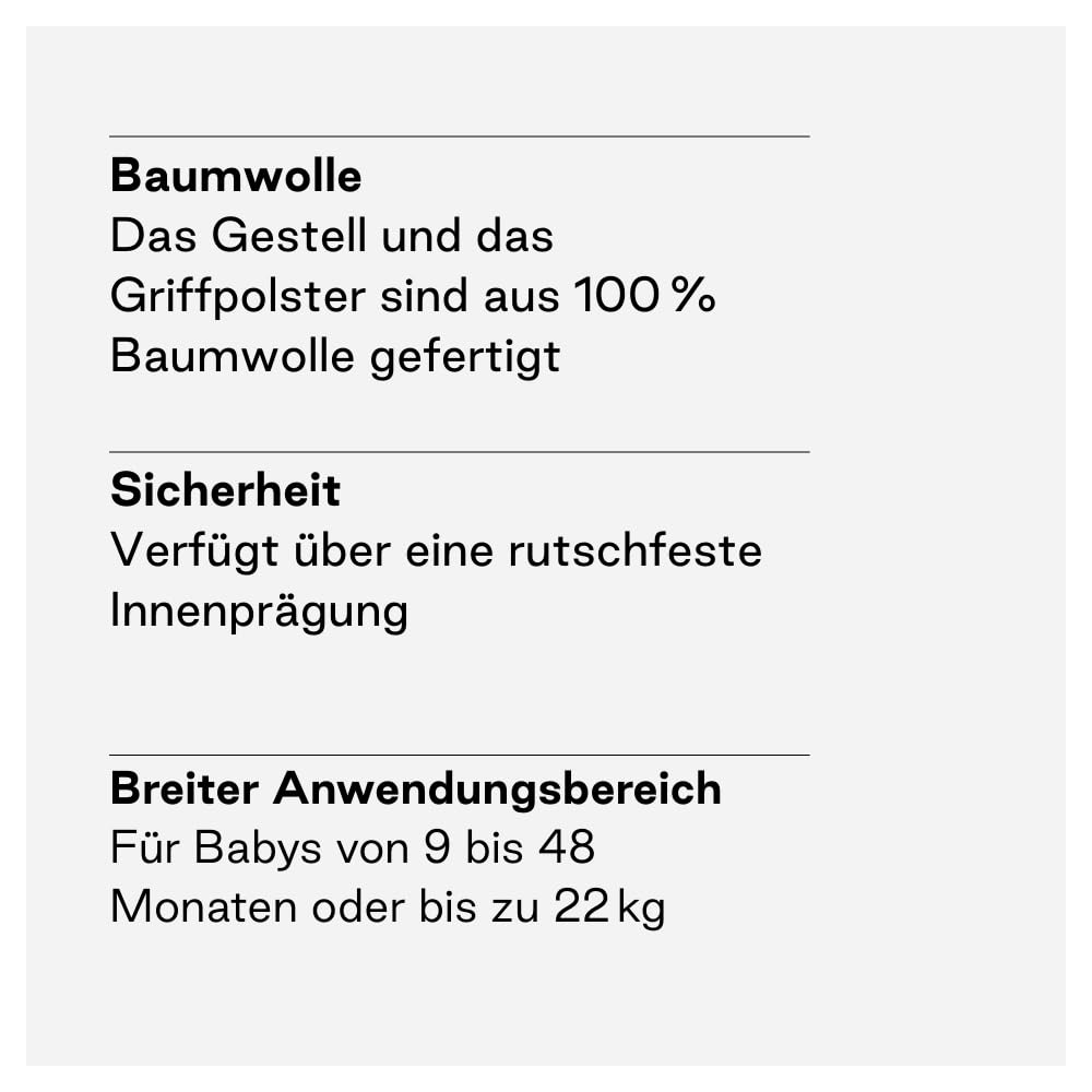 Ergonomisches Babytragetuch, verstellbar und rutschfest, Grau