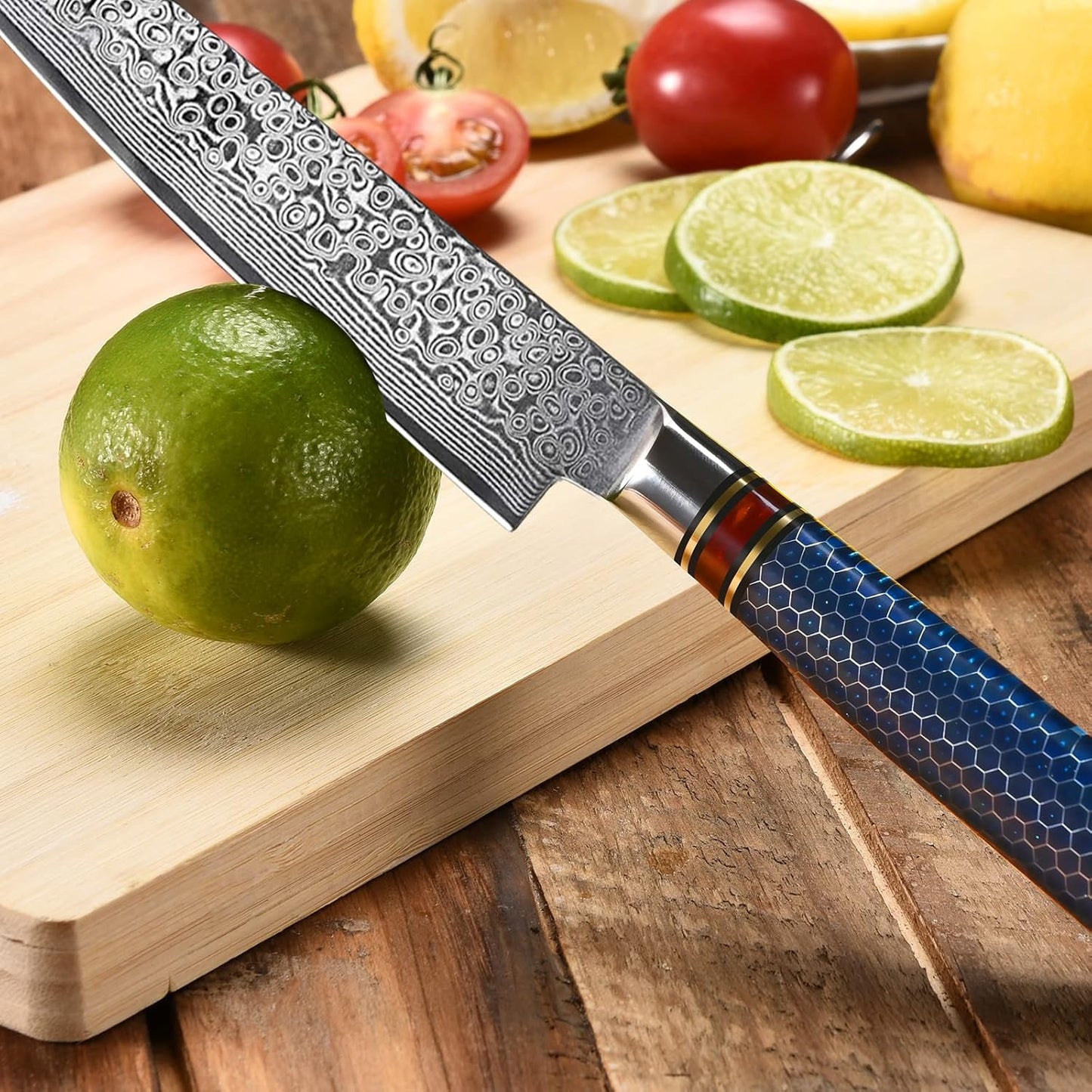 Damast Küchenmesser 15,24 cm Chefmesser, 6 inch