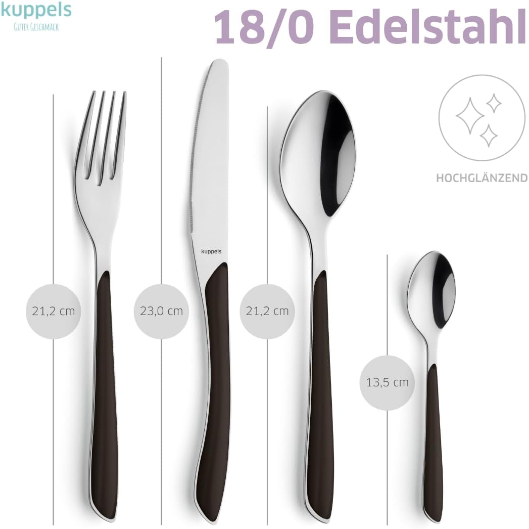 Besteckset 2 2214 Prisma, 24-teilig Schwarz | 24-teilig