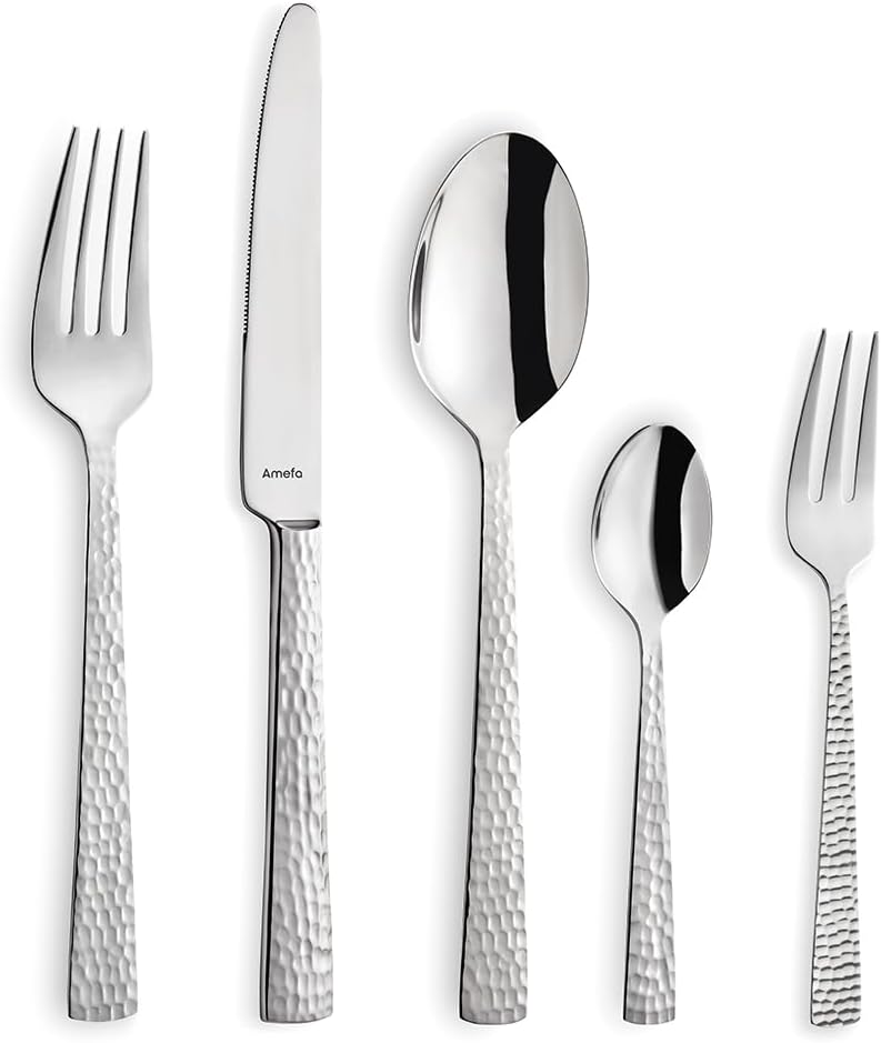 30-teiliges Besteckset Felicity im Hammerschlag-Design, 30-teilig Edelstahl