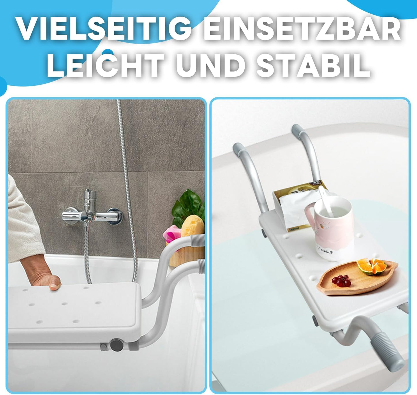 Rutschfester Badewannensitz für Senioren