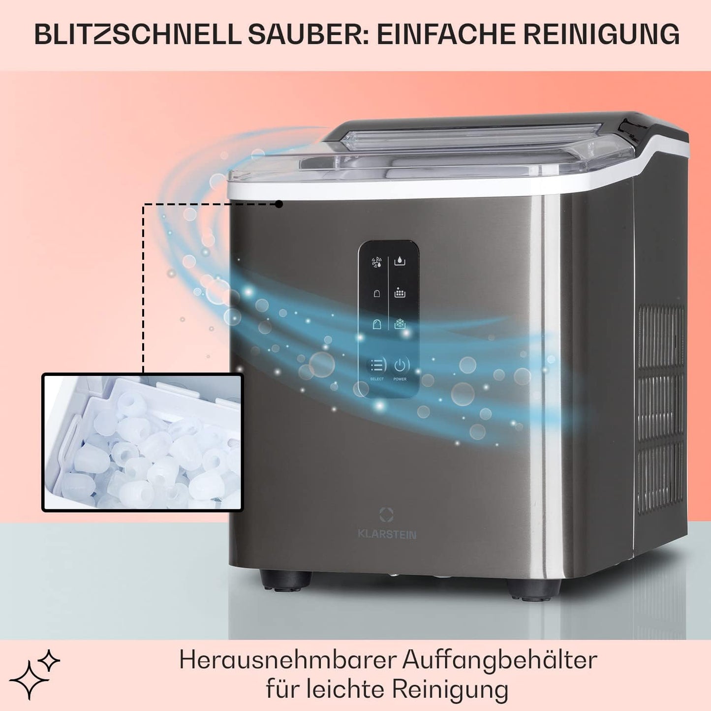 Mini Eiswürfelmaschine Albaron, Dark Grey