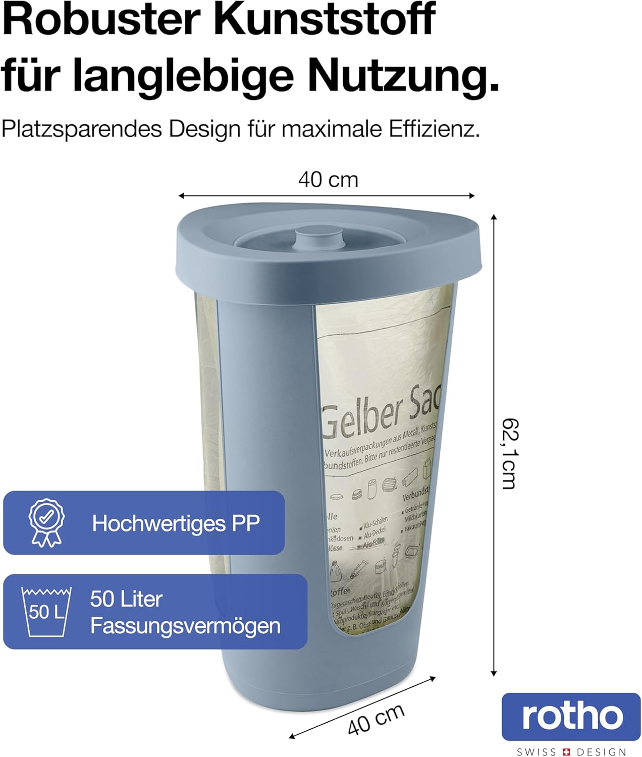 Fabu Müllsackständer, 1 x Müllsackständer Blau