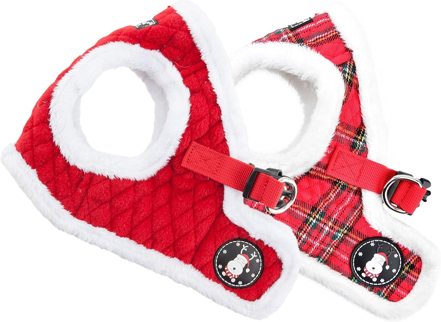 Blitzen Harness B Hundegeschirr, S Rot Kariert