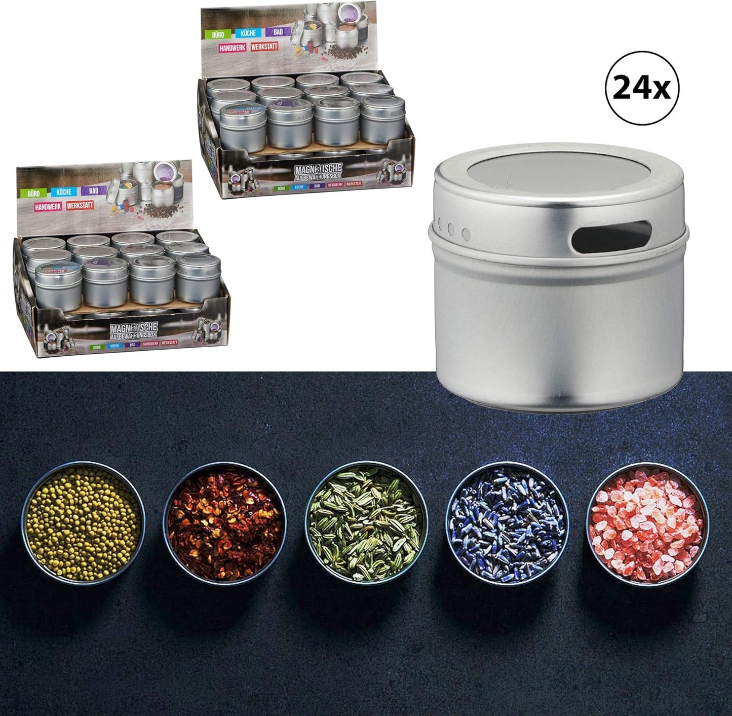 Magnetische Gewürzdosen