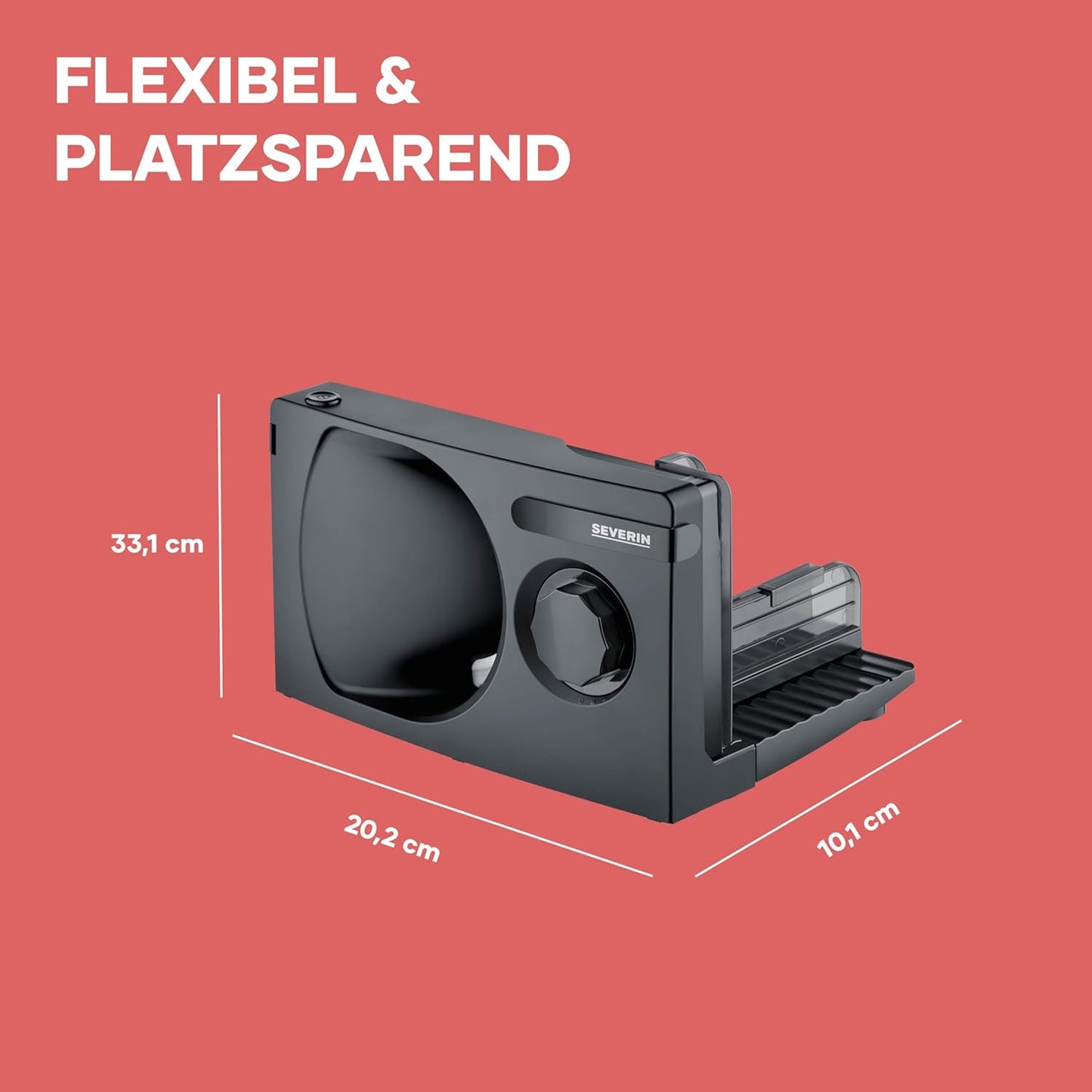 Klappbarer Allesschneider, Schwarz bis 15 mm, klappbar