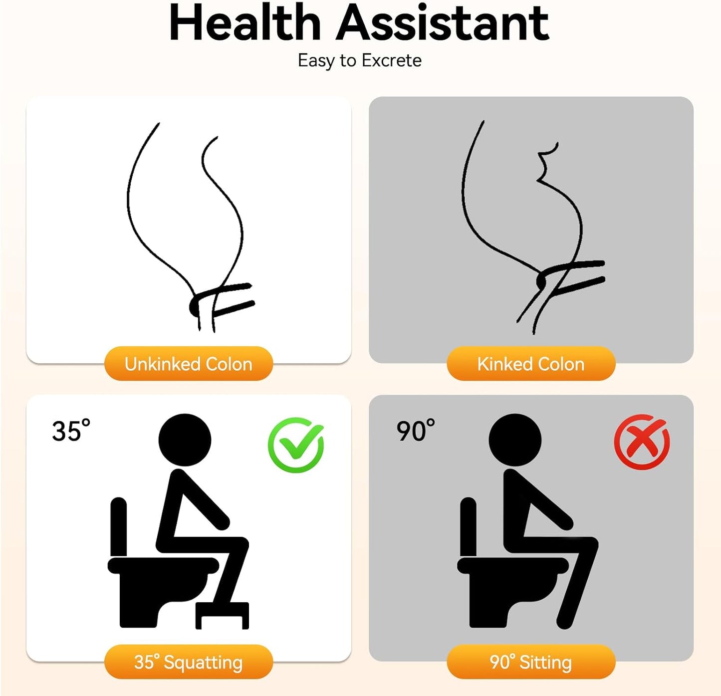 Ergonomischer Toilettenhocker