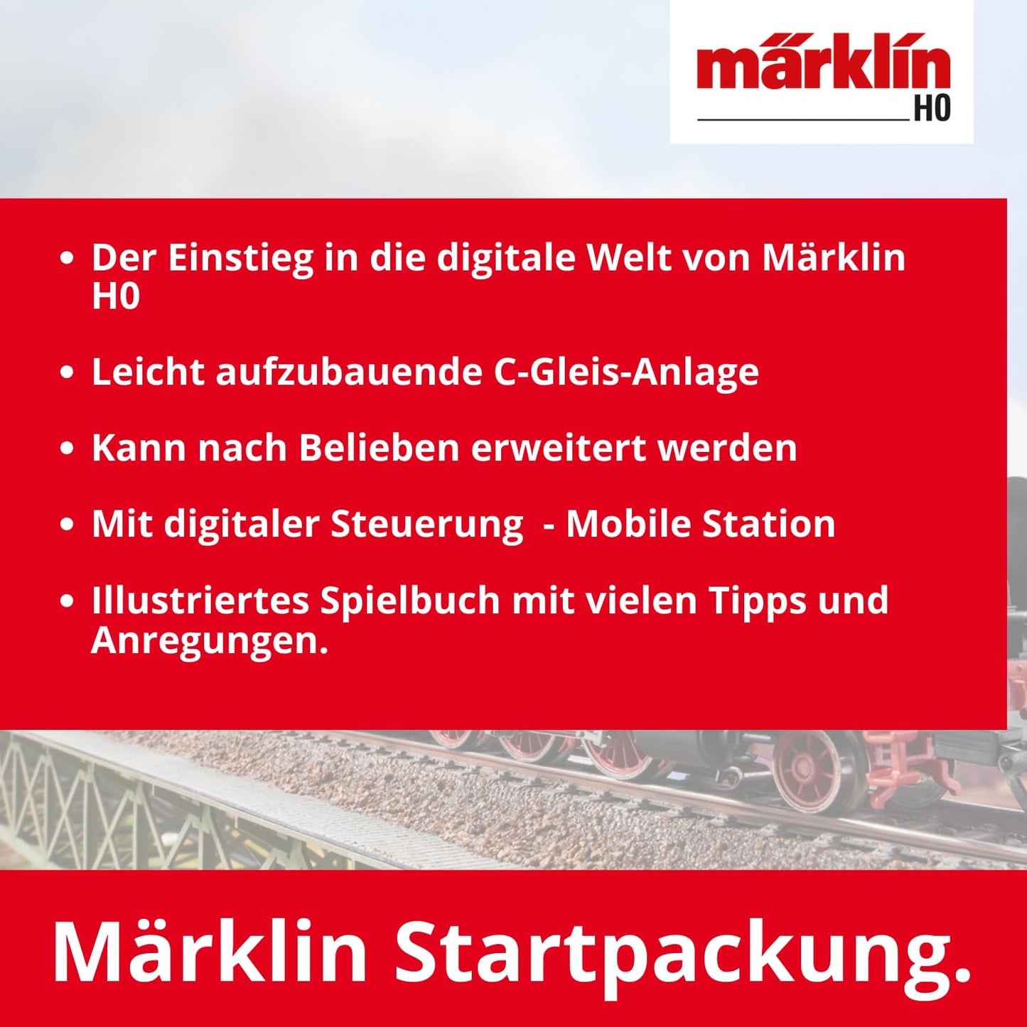 Digital-Startpackung H0 mit C-Gleis & Mobile Station, Single