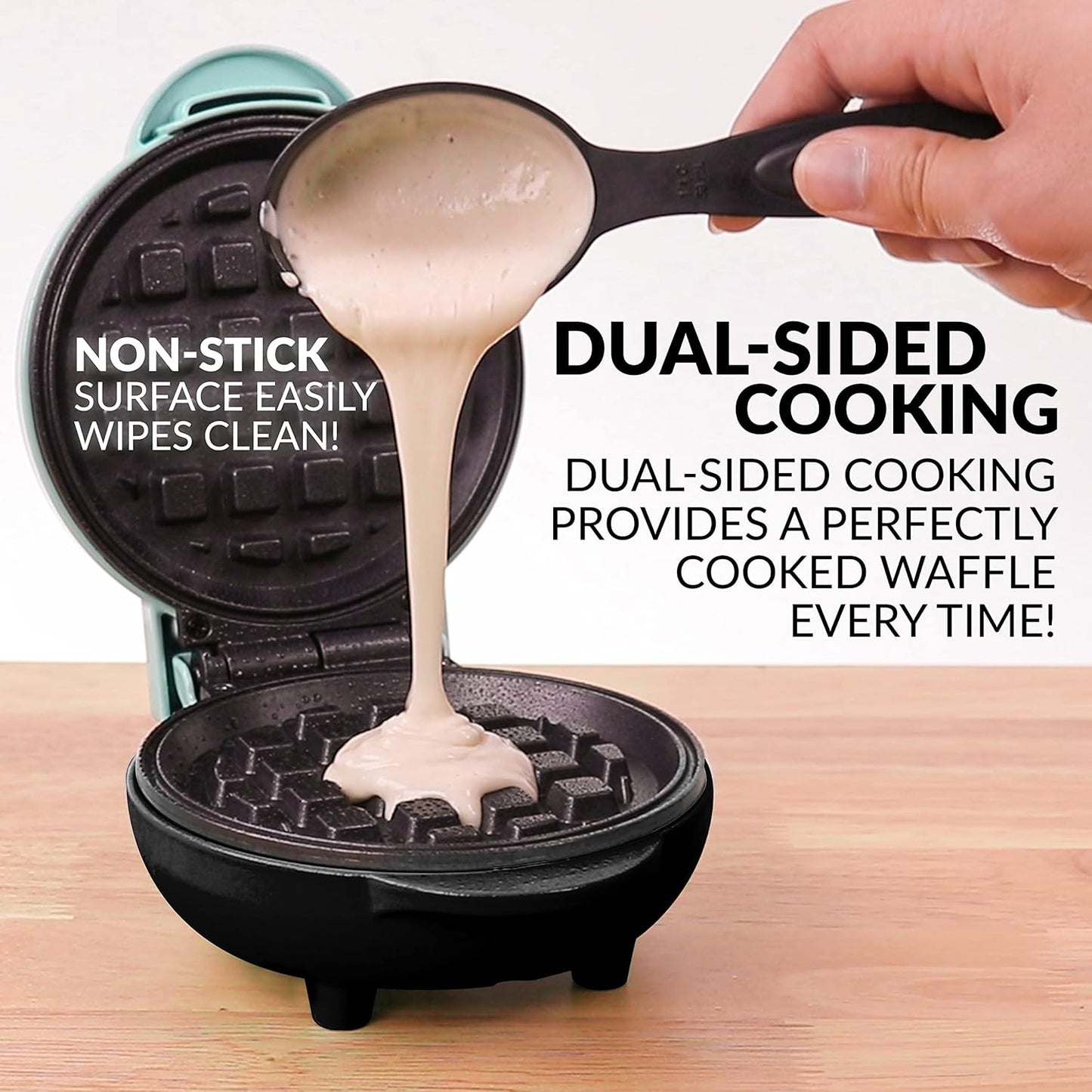 MyMini Waffelmaker 12,7 cm, Aqua