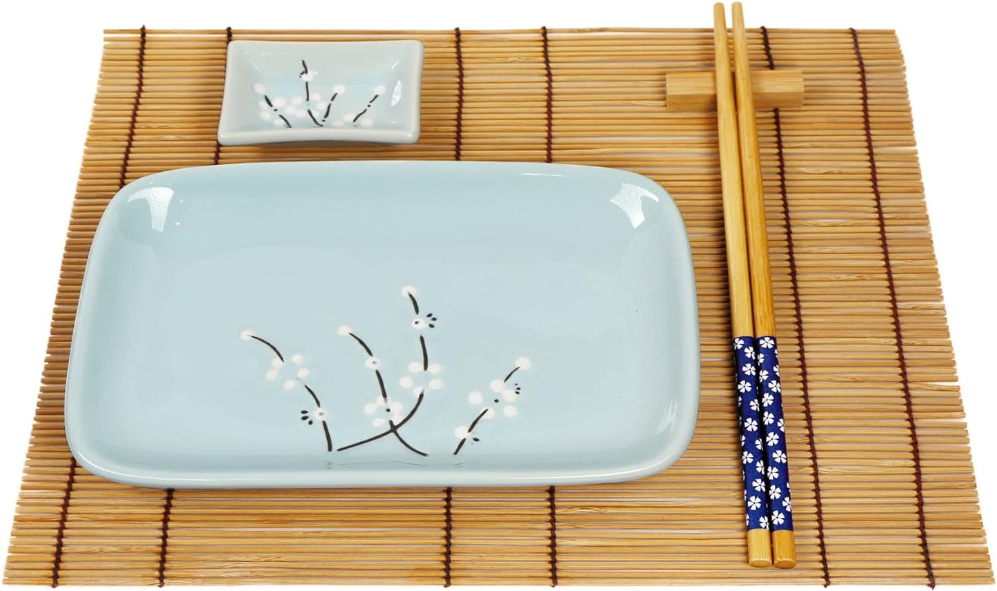 10-teiliges Sushi-Set, Blau