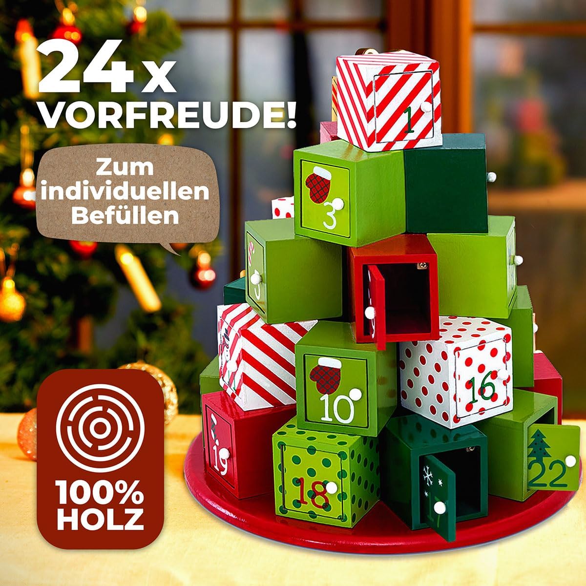 Adventskalender Geschenkberg zum Befüllen, Geschenkberg