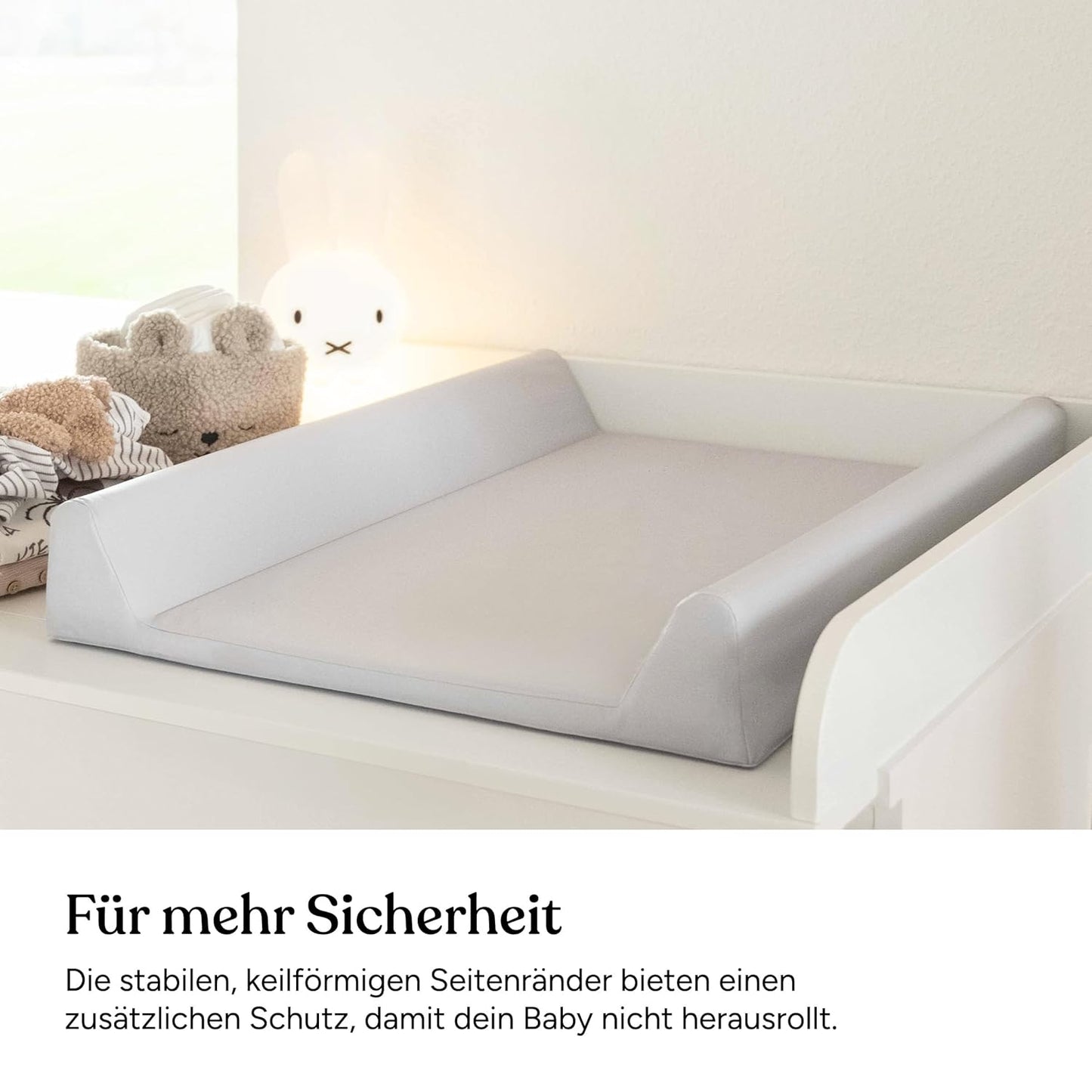 Abwaschbare Wickelauflage mit Keil, 50 x 70 cm, Hellblau 50 x 70 cm