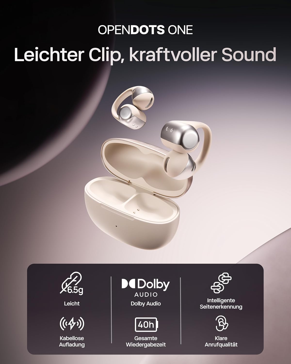 OpenDots One Open-Ear-Kopfhörer, Standard grau