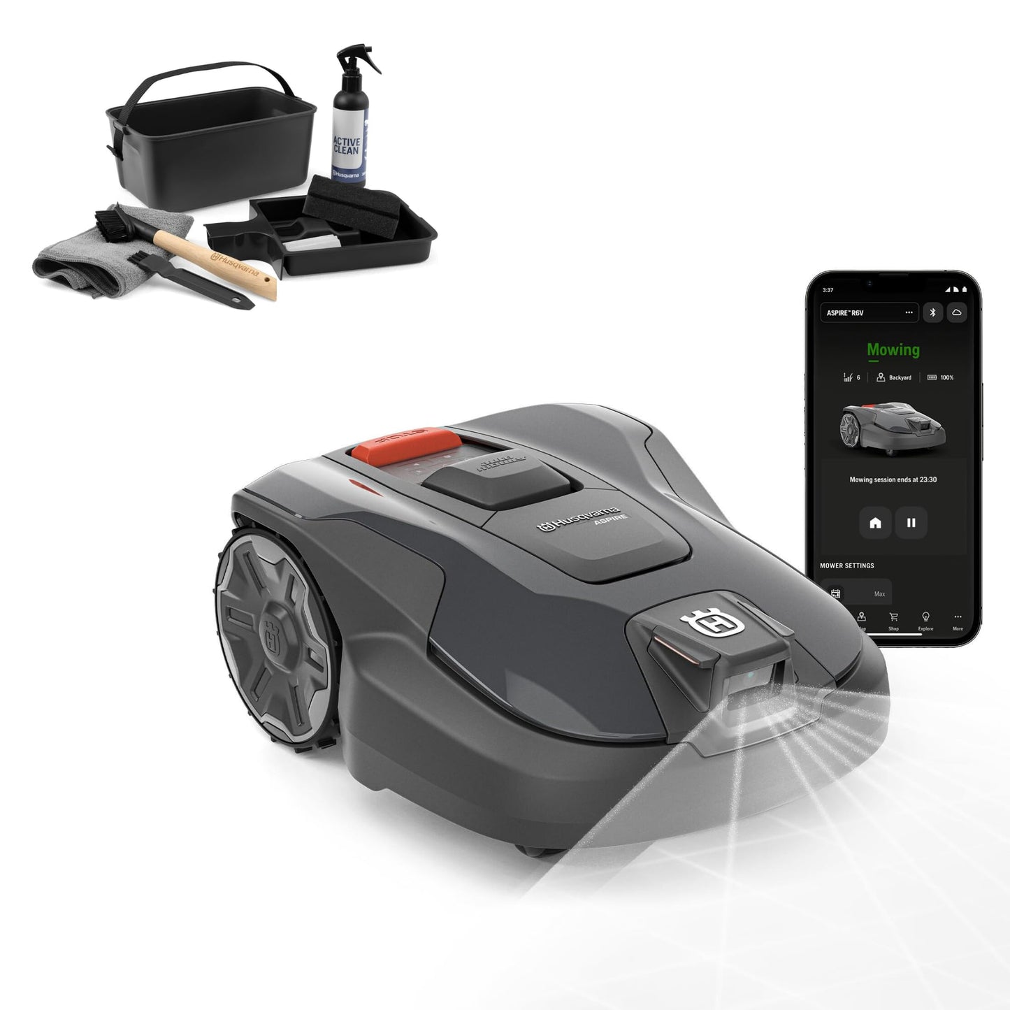 Mähroboter Aspire R6V, inkl. Reinigungskit