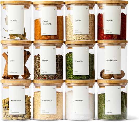 12-teiliges Gewürzgläser-Set, 12x 150ml
