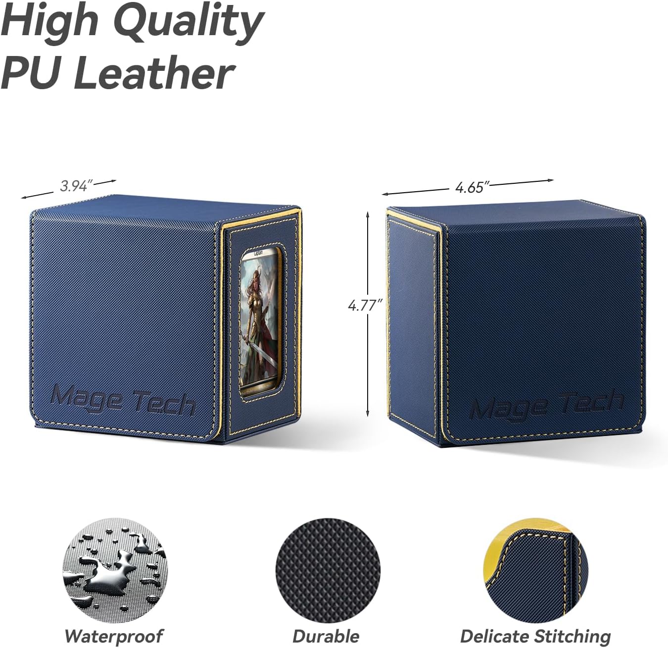 Commander Deck Box mit Würfelablage, 8. Vault (Blau/Gelb)