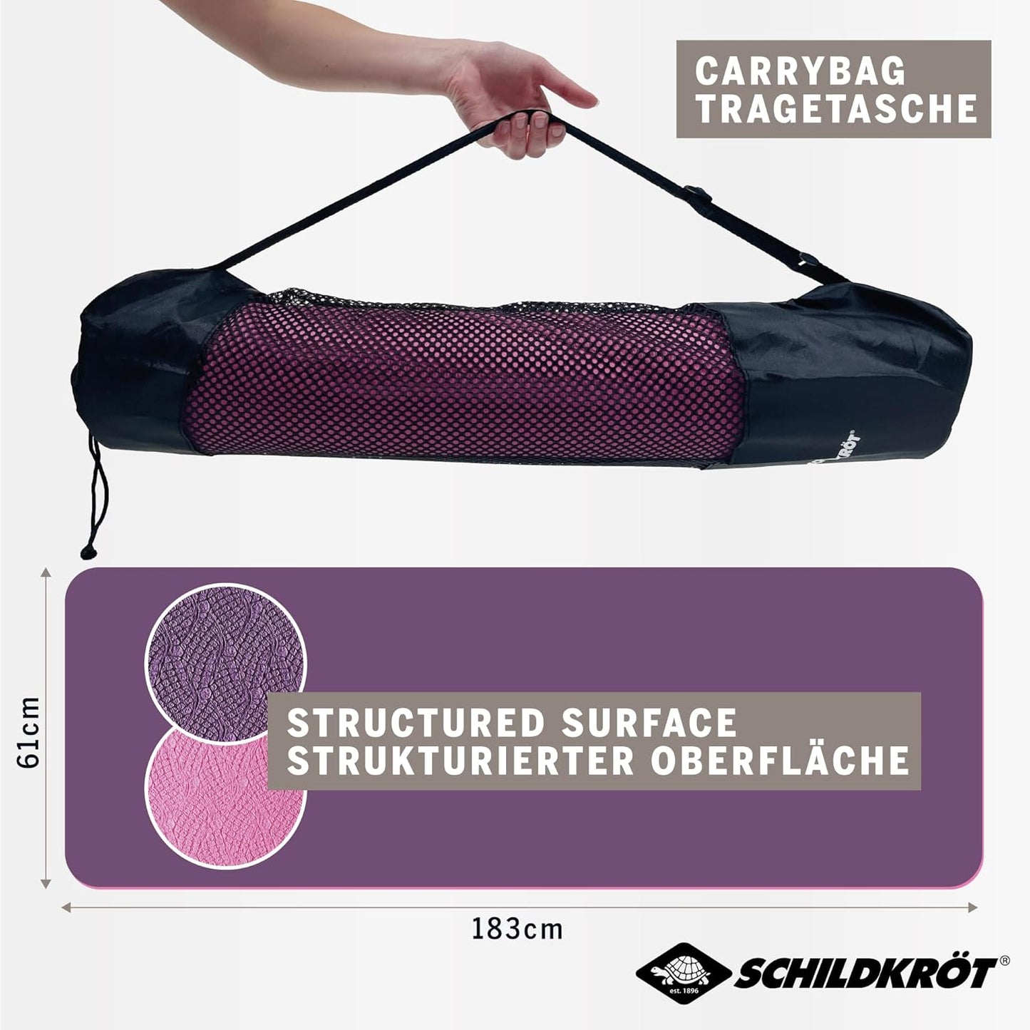 Yogamatte, Violett / Rosa, 960269