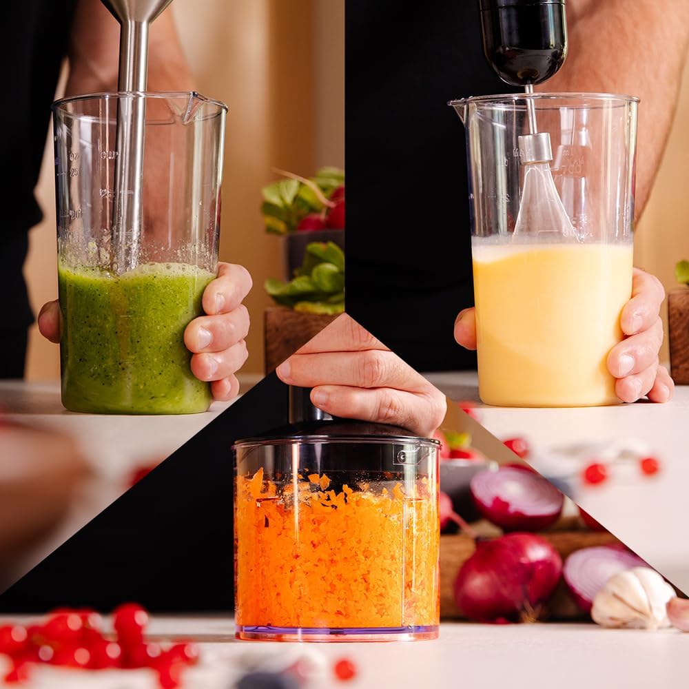 Stabmixer Power Pulsar, Edelstahl 3 Zubehörteile