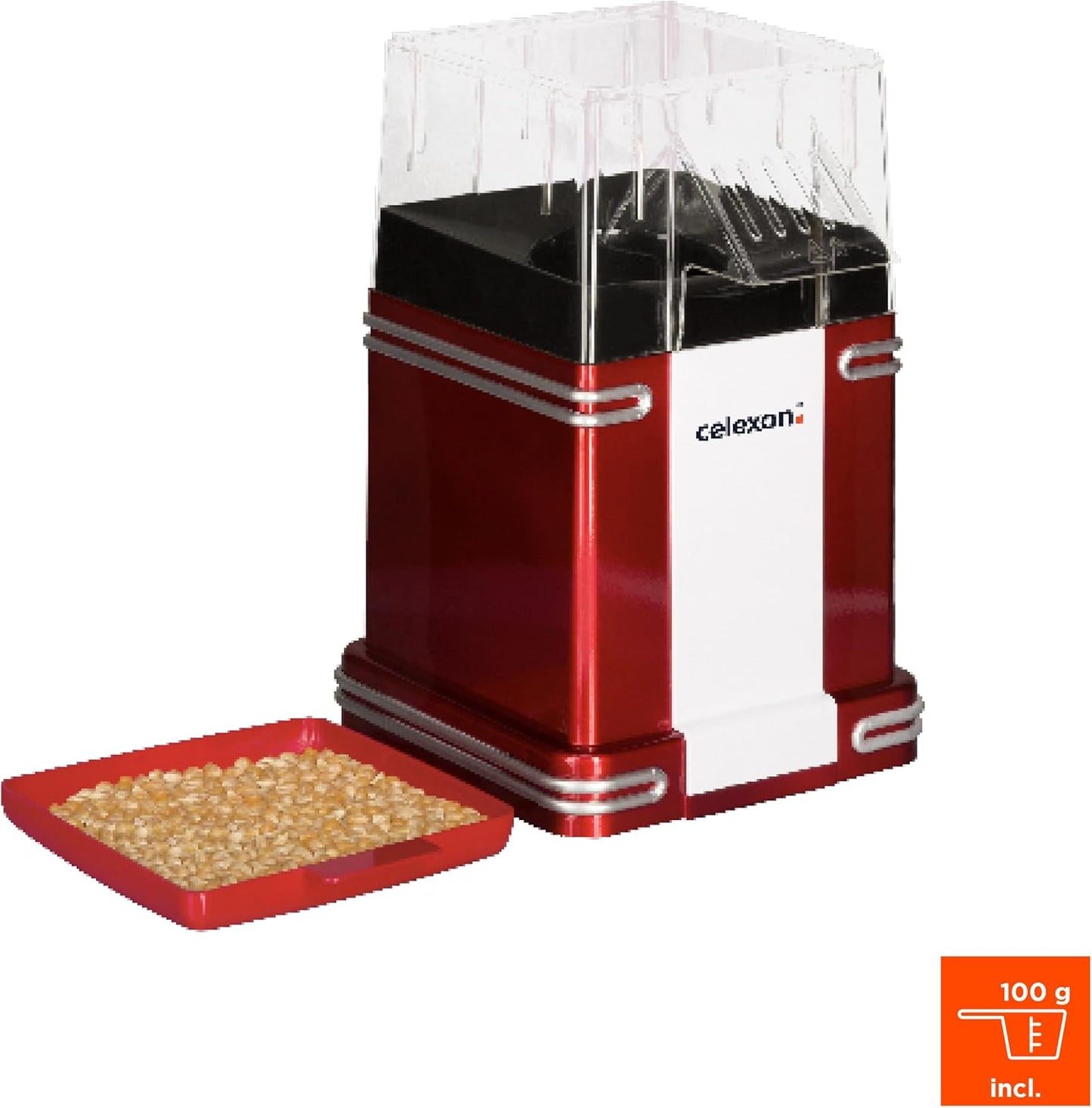 Popcornmaschine CinePop CP250, Retro-Design - 22 x 17,5 x 28,5cm