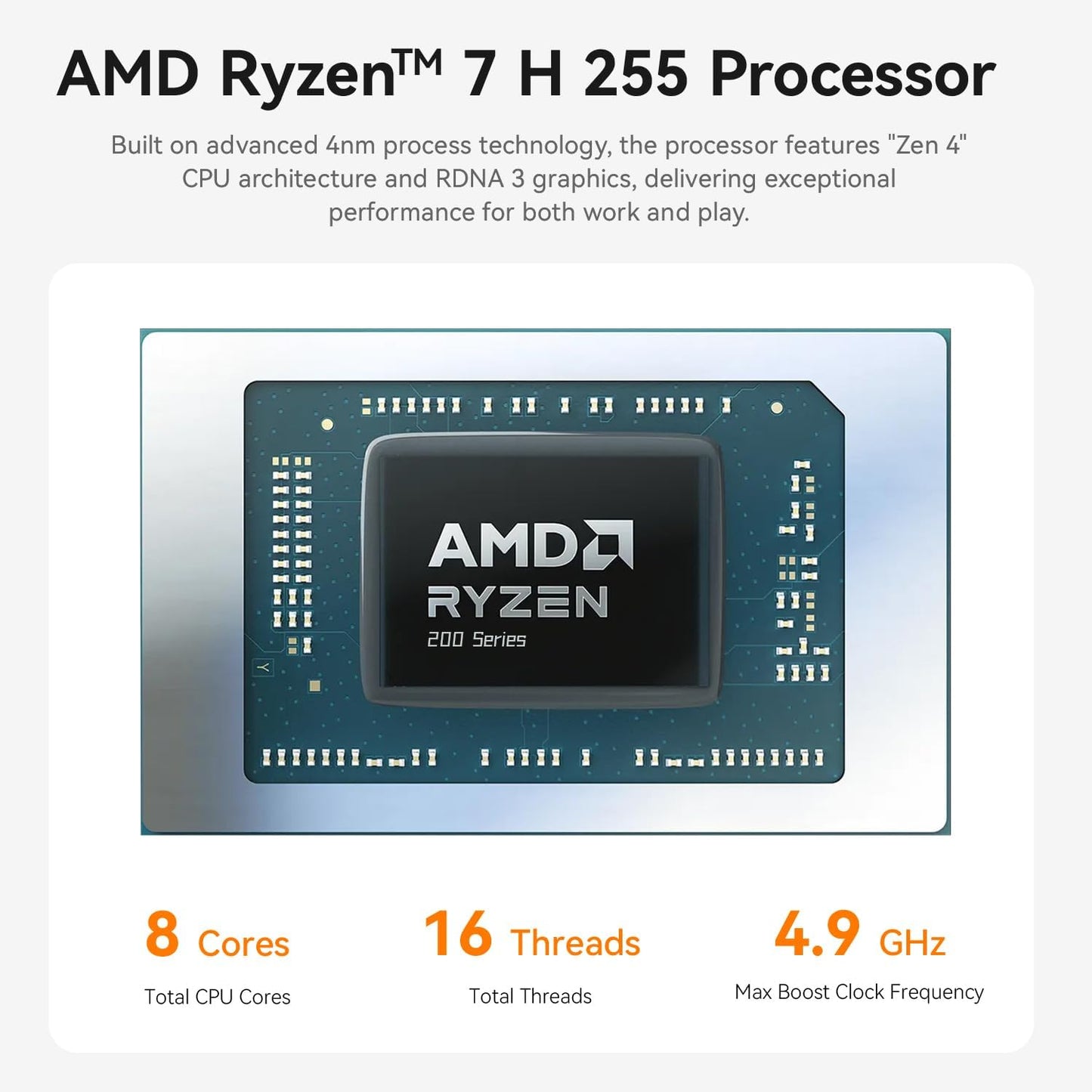 SER9 Pro Mini PC mit Ryzen 7, 4K Triple Display, SER9 H255(32G/1T)