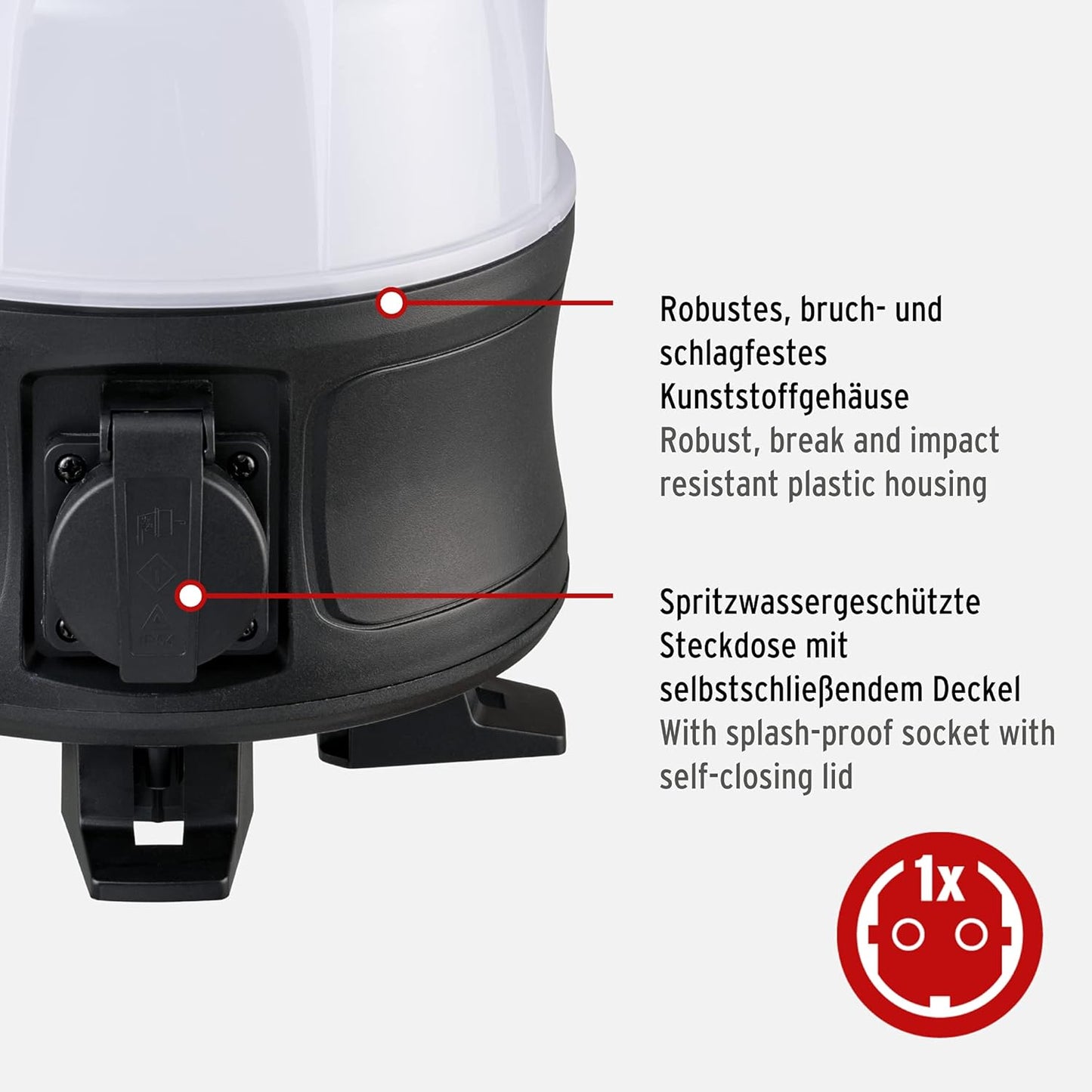 LED-Strahler, 5400 lm 5m Kabel und Steckdose Single