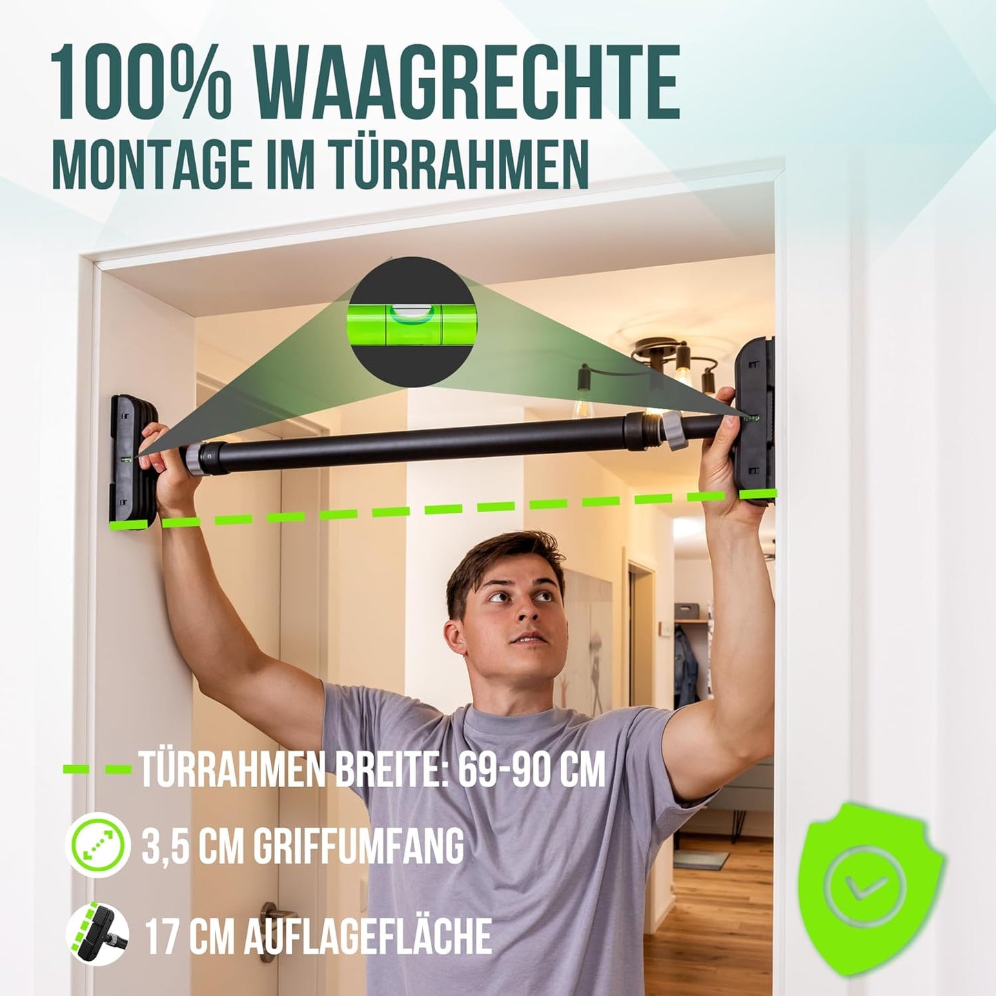 Tür Klimmzugstange + Dip Stange Bundle, Teleskop Klimmzugstange + Dip Stange Bundle