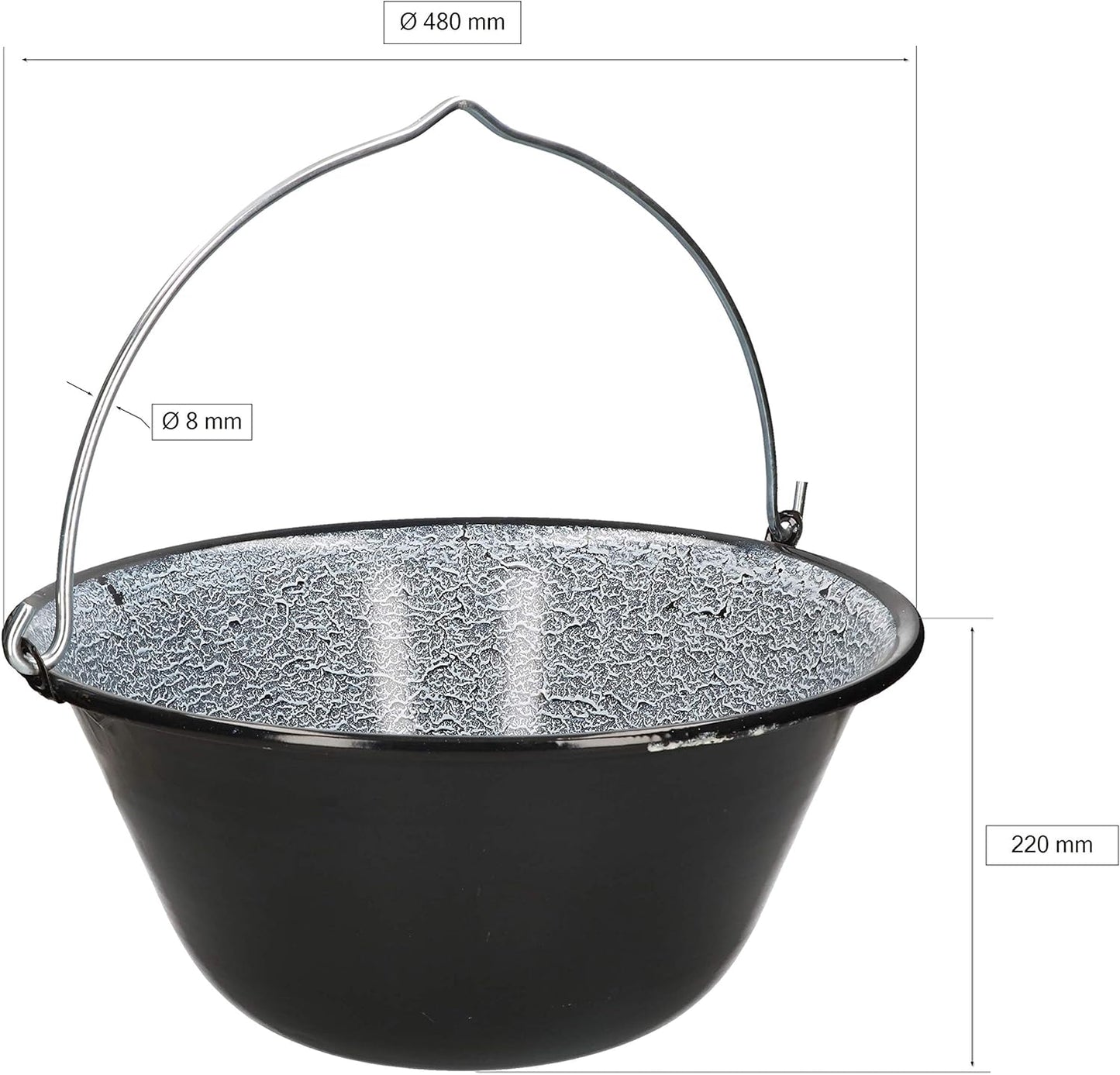 Emaillierte Gulaschkessel, 25L