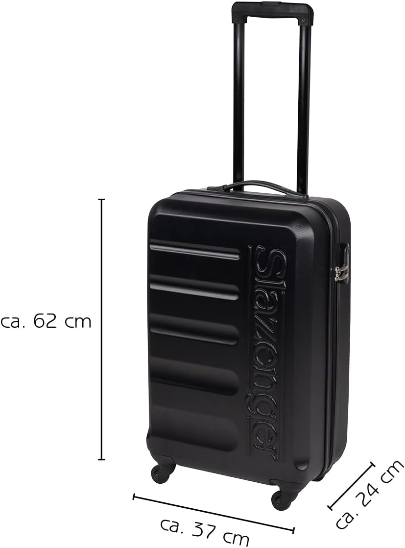 Trolley Set 99762, 3-Teilig Schwarz ; Tiefschwarz