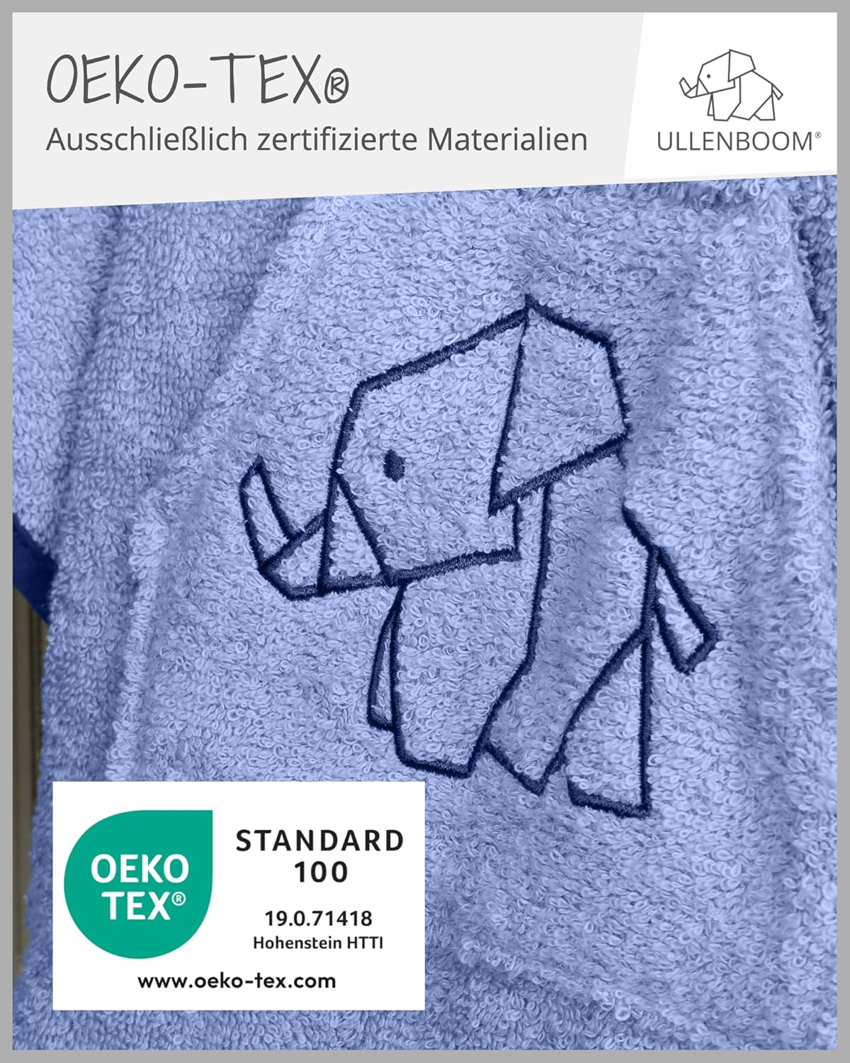 Badeponcho aus Frottee, Blau Badeponcho