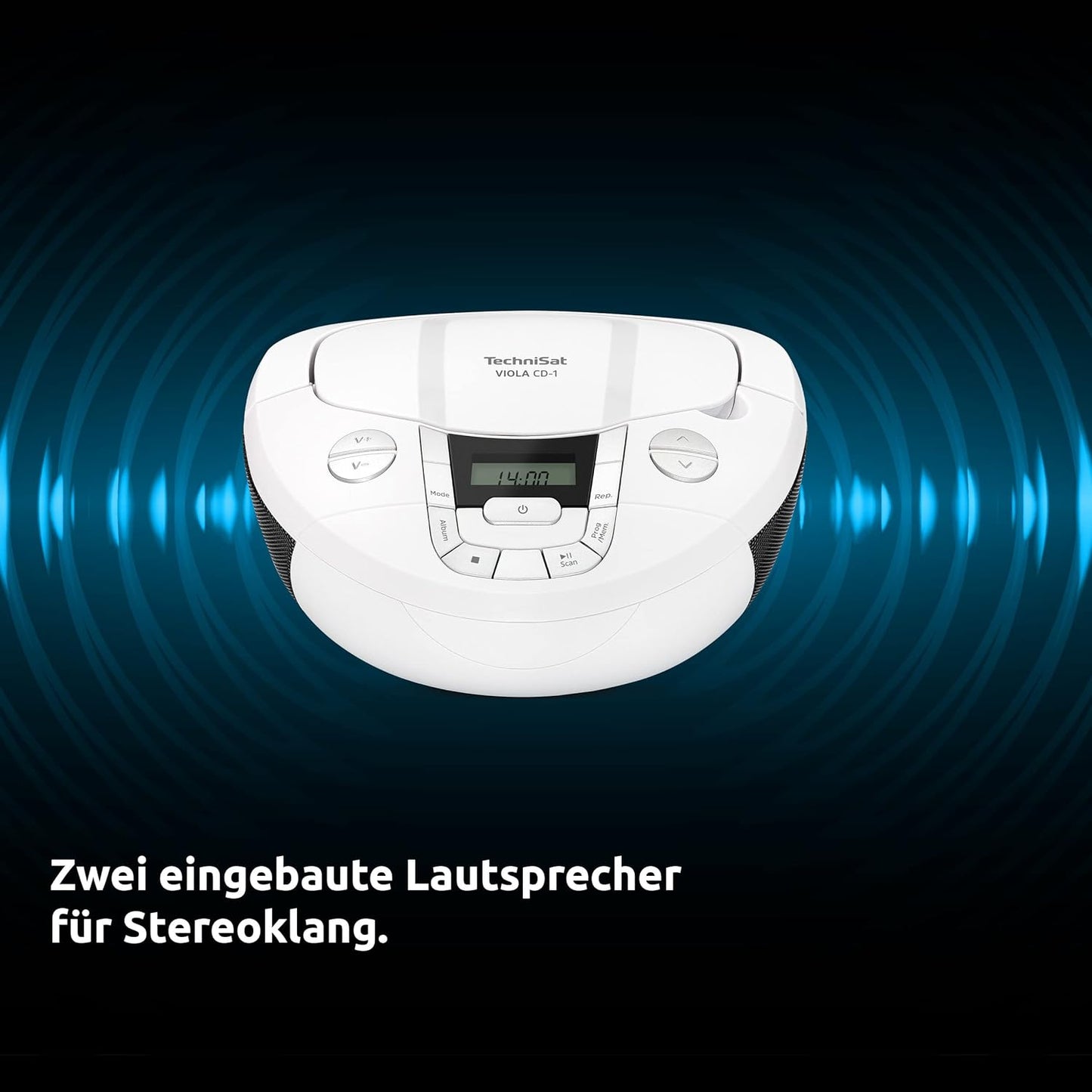 Tragbarer CD-Player, weiß