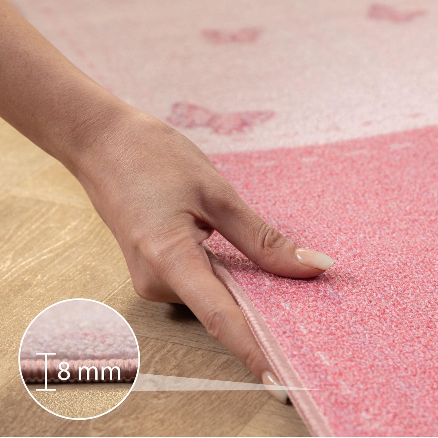 Kinderteppich Prinzessin-Design, 100 x 150 cm (Rechteckig) Pink-2