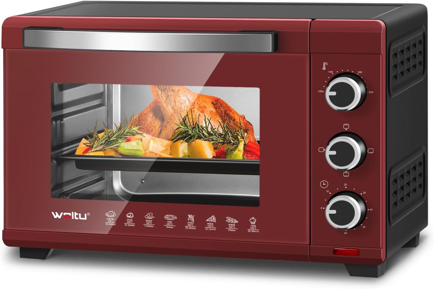 Mini-Backofen, Rot+schwarz