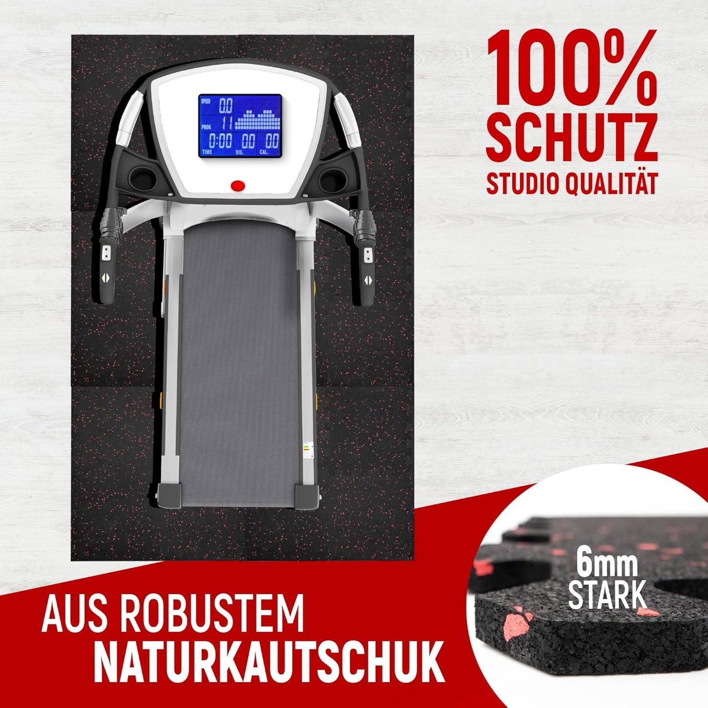 Bodenschutz Puzzlematte-Set (8 Stück) Fitness, Bodenschutzmatte (8 Matten)