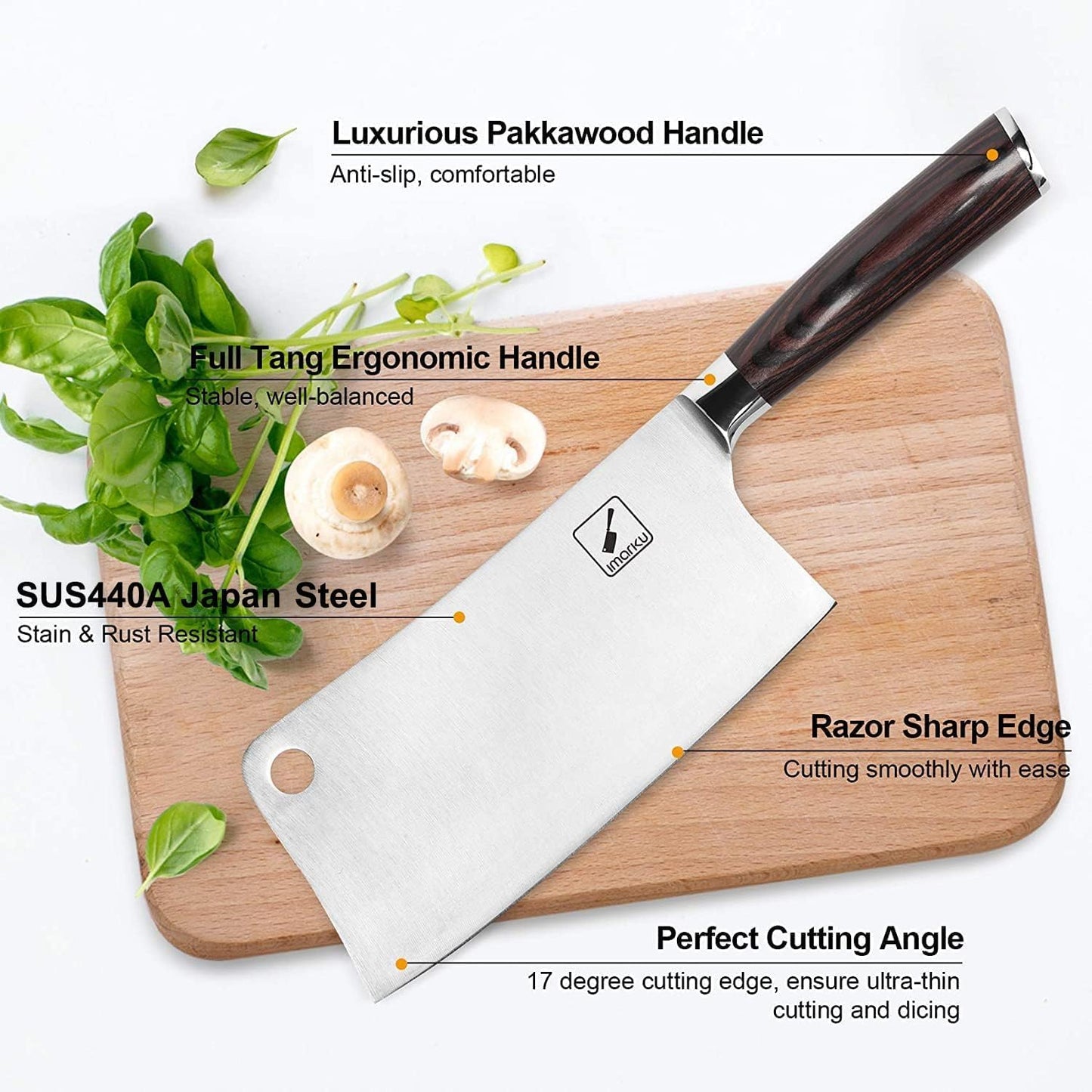 Fleischerbeil, 18 CM Hackmesser