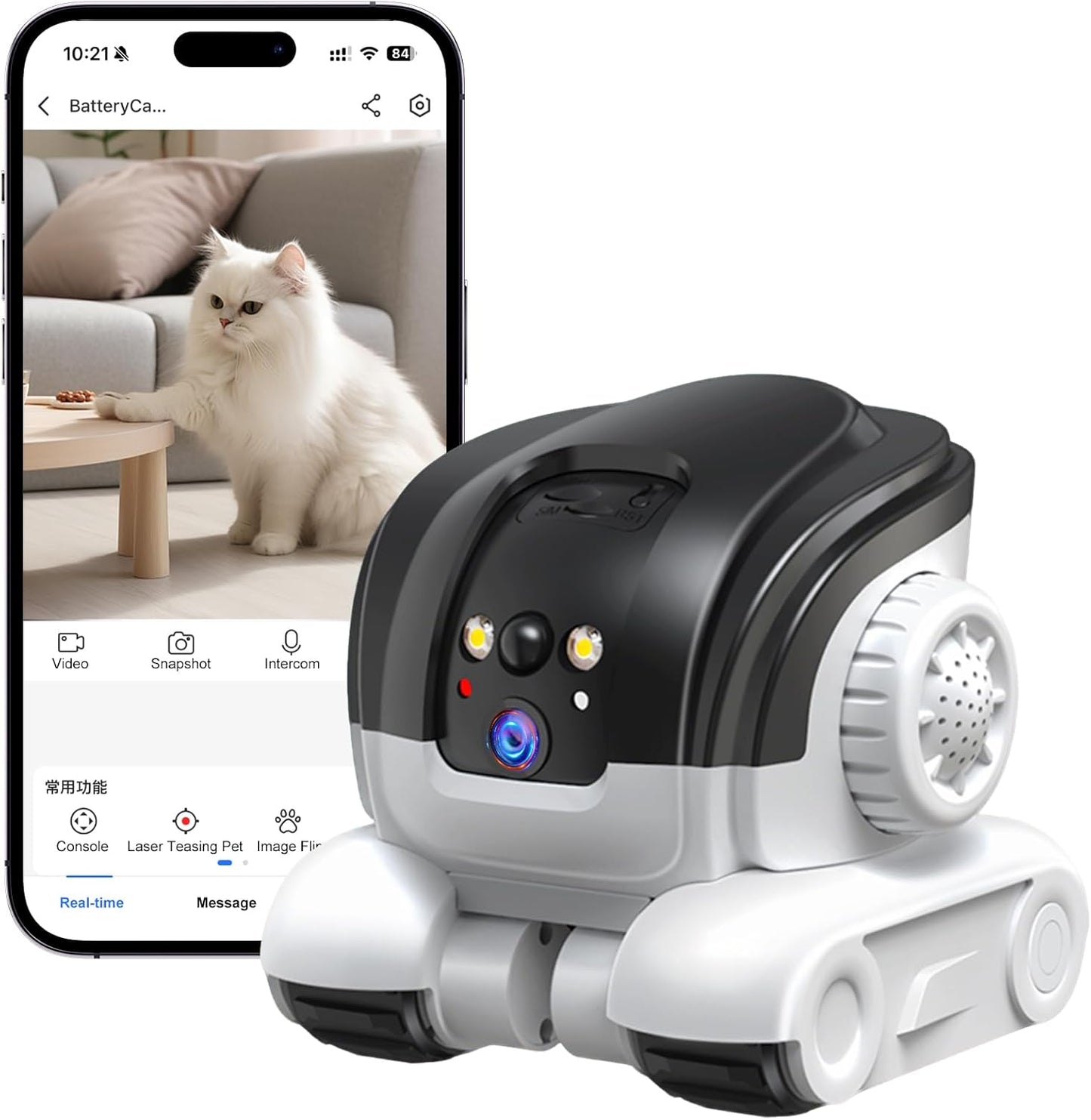 Haustierkamera Roboter mit Nachtsicht und Audio