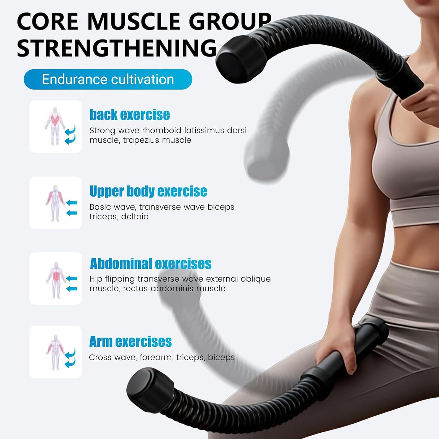 Geräuschfreies Battle Rope Heimfitnessgerät