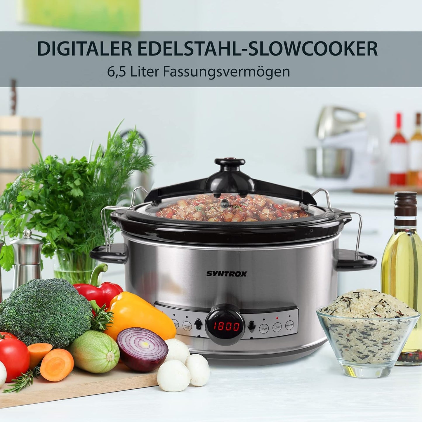 Slow Cooker mit Warmhaltefunktion