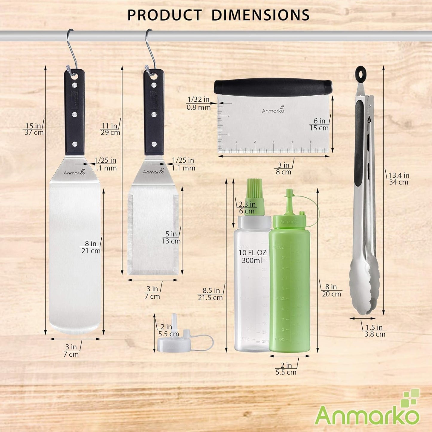 Grillwender-Set, Abs Plastic Handle Set (Tongs And Bottles)