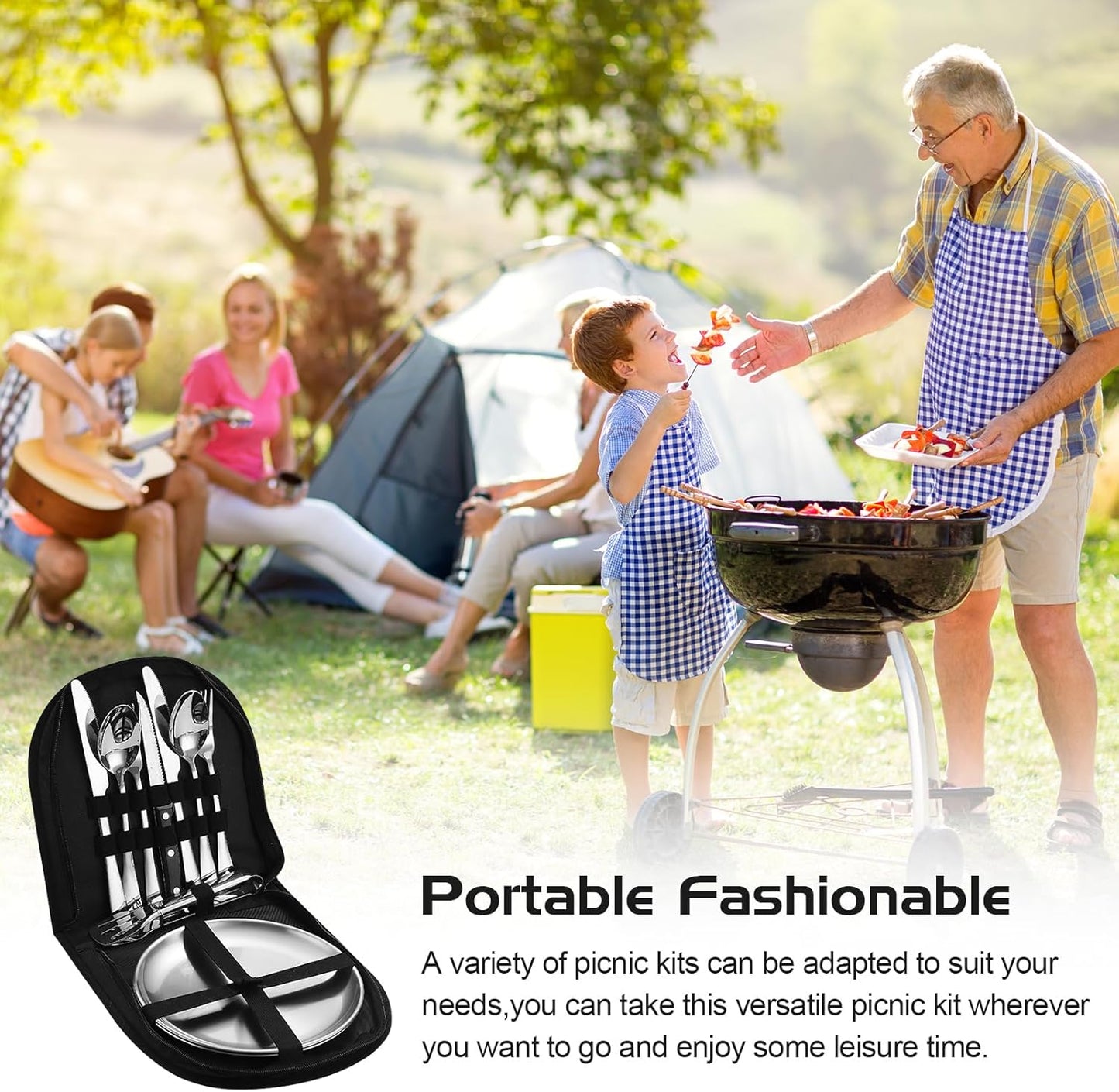Campingbesteck Set für 2 Personen, für 2 Personen